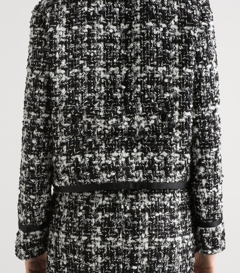 Wool-Blend Check Double-Breasted Jacket S8100-CHECK-TARTAN Image 2