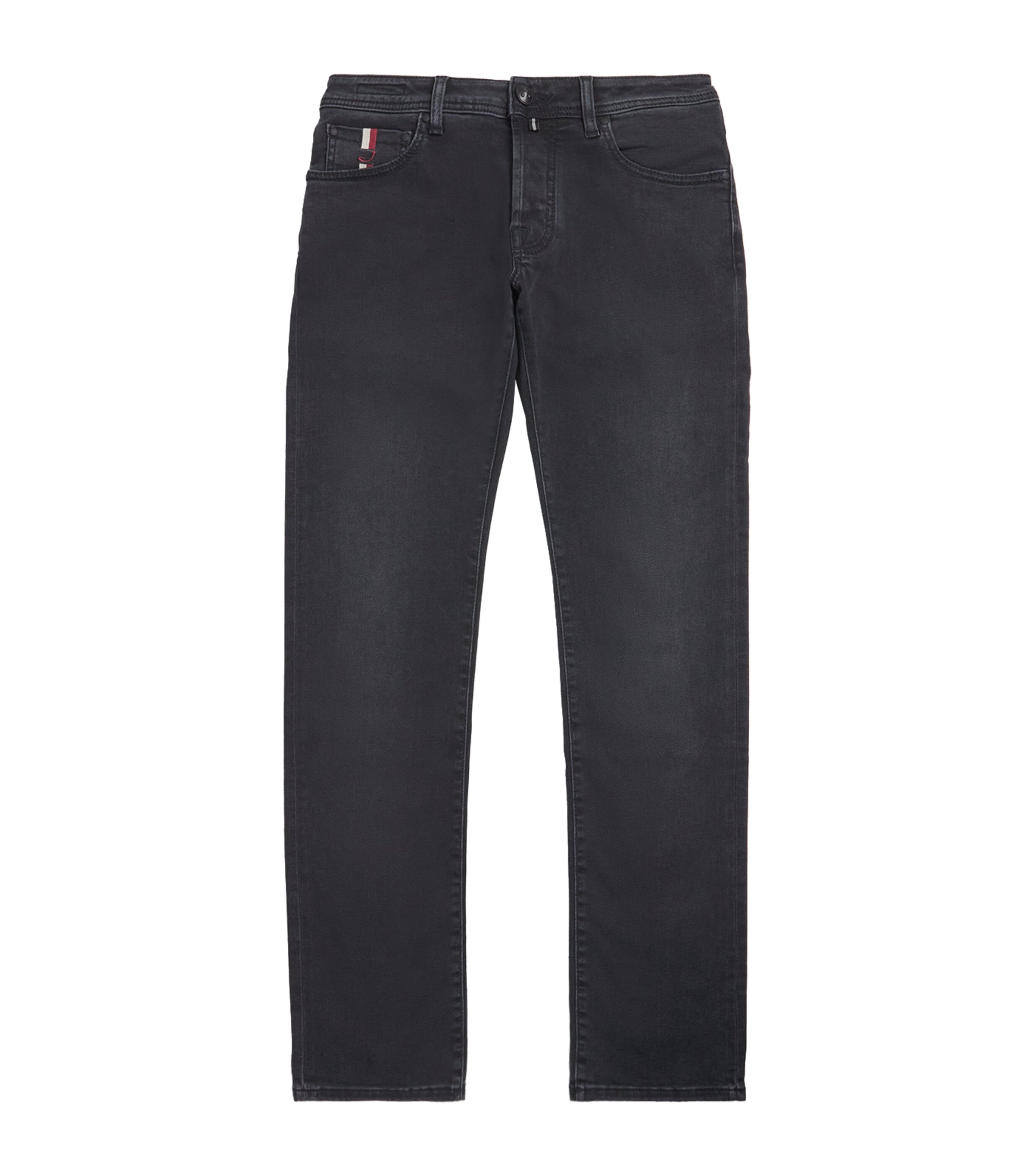 Jacob Cohen Stripe-trim Nick Slim Jeans In Black
