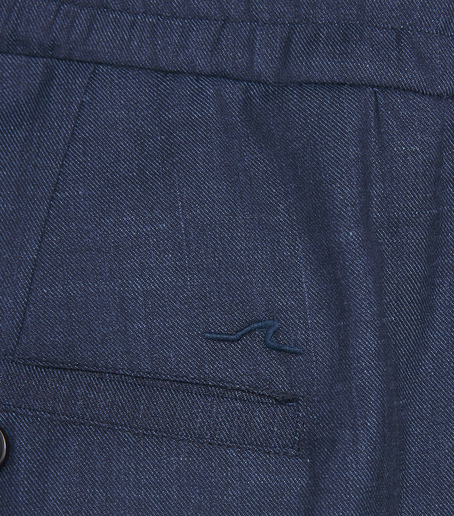 Wool Pleated Trousers 050NAVY BLUE Image 5