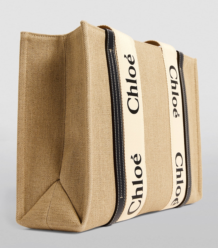 Medium Woody Tote Bag WHITE BLUE 1 Image 3