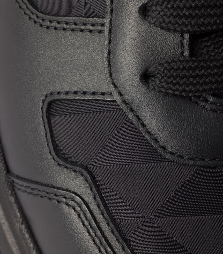 Re-Nylon and Leather Prax 2.0 Low-Top Sneakers F0002 Image 6