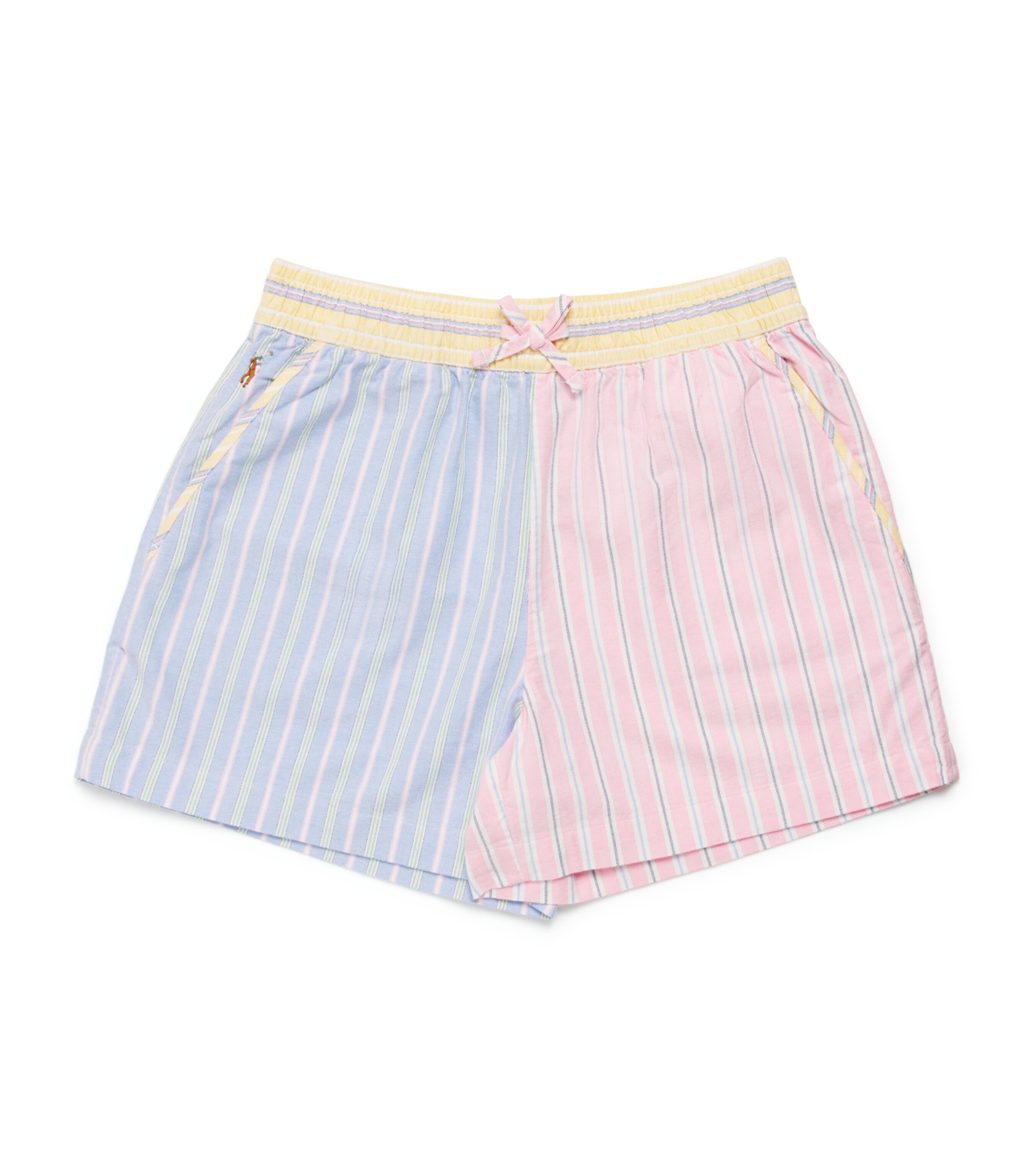 Cotton Oxford Stripe Fun Shorts (7-16 Years) STRIPE Image 1