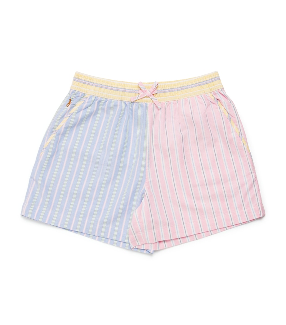 Cotton Oxford Stripe Fun Shorts (7-16 Years) STRIPE Image 1