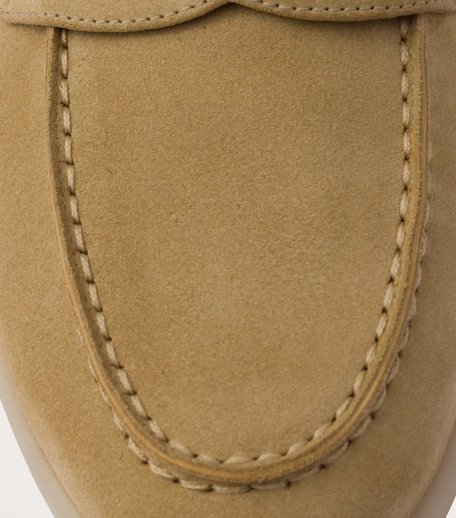 Suede-Shearling Triangle Loafers F0379 Image 6