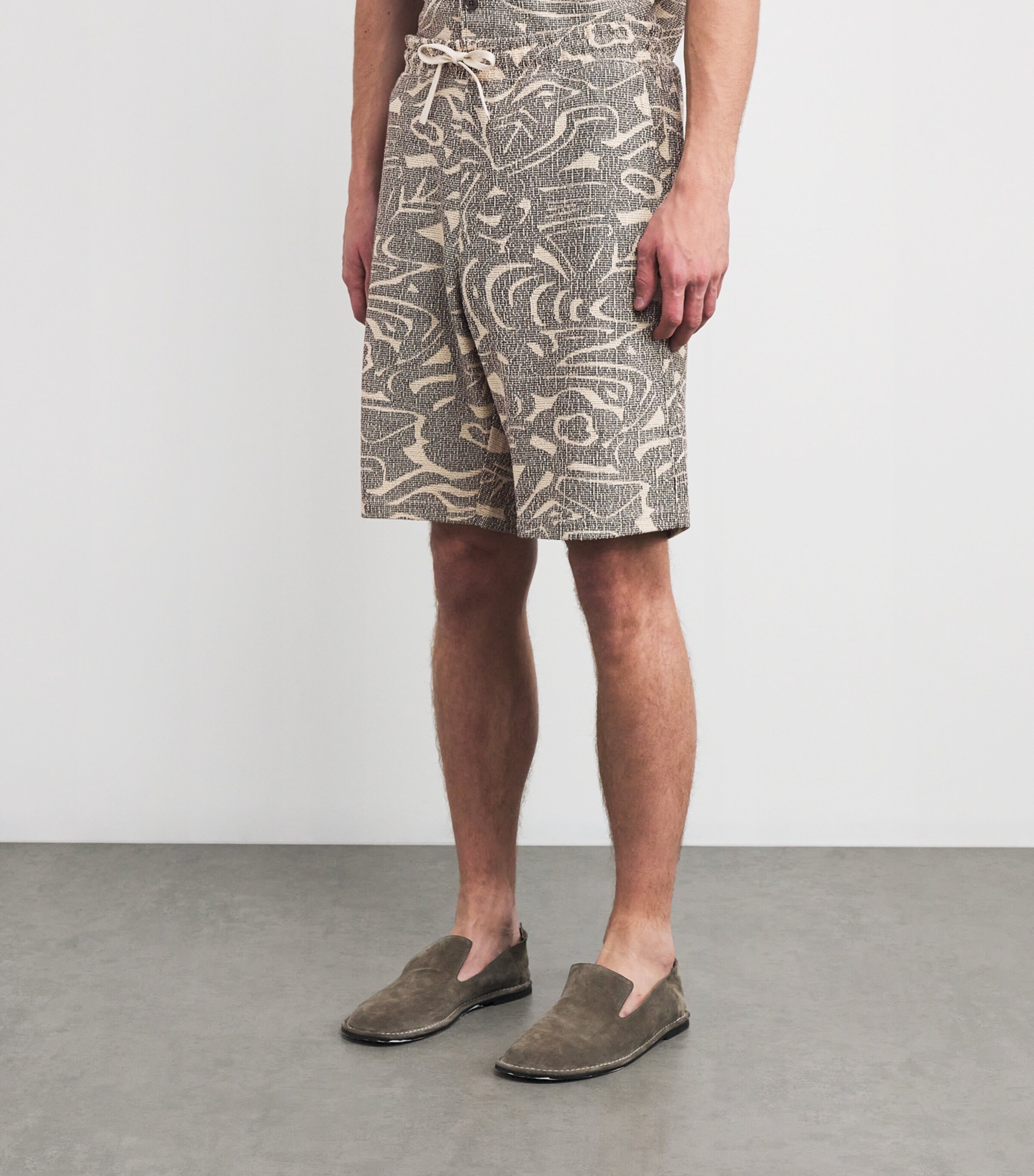 Swirl Drawstring Jerry Shorts DEMITASSE Image 3