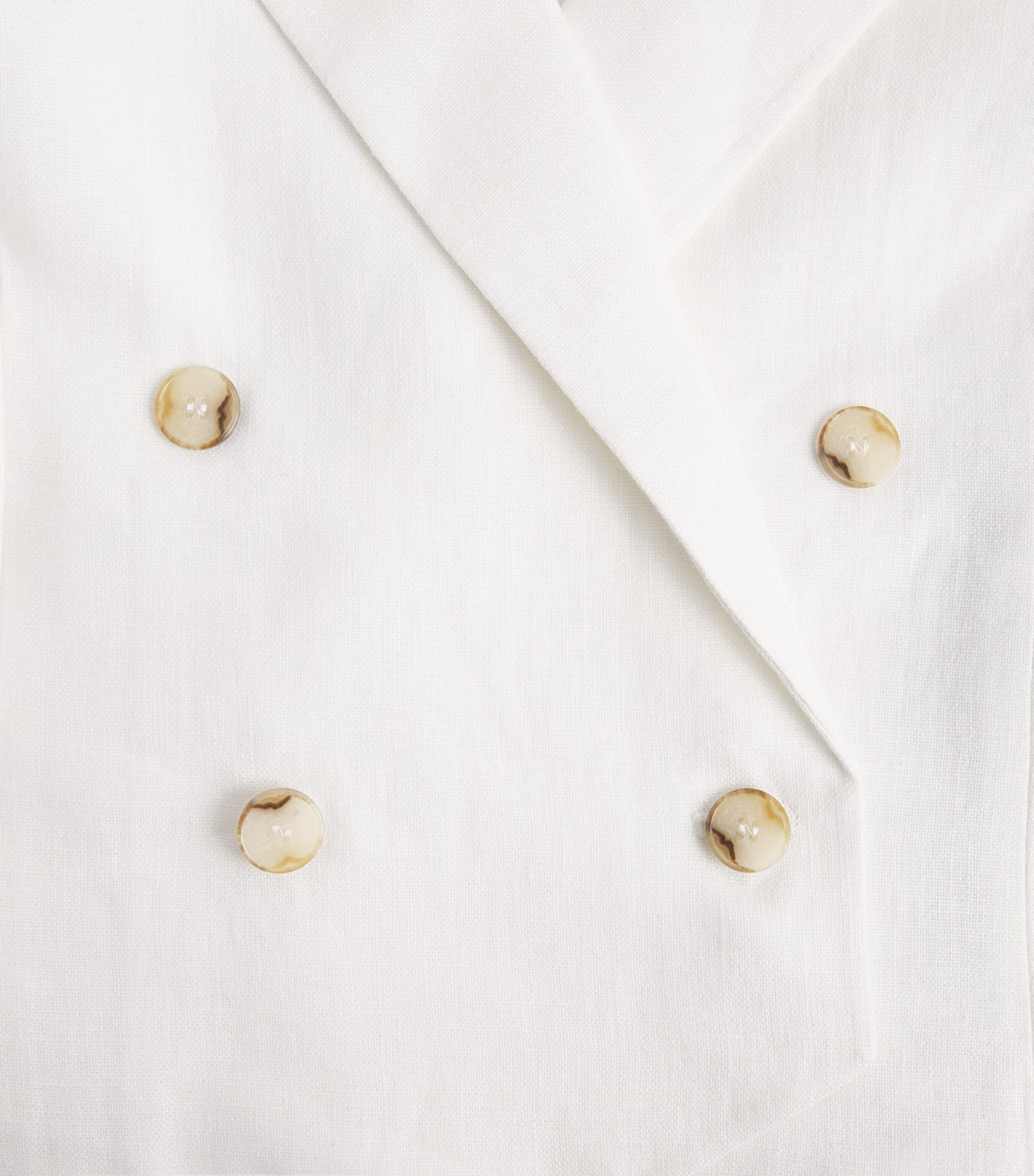 With Nothing Underneath Womens Linen Belgravia Cropped Blazer Ivory Image 6
