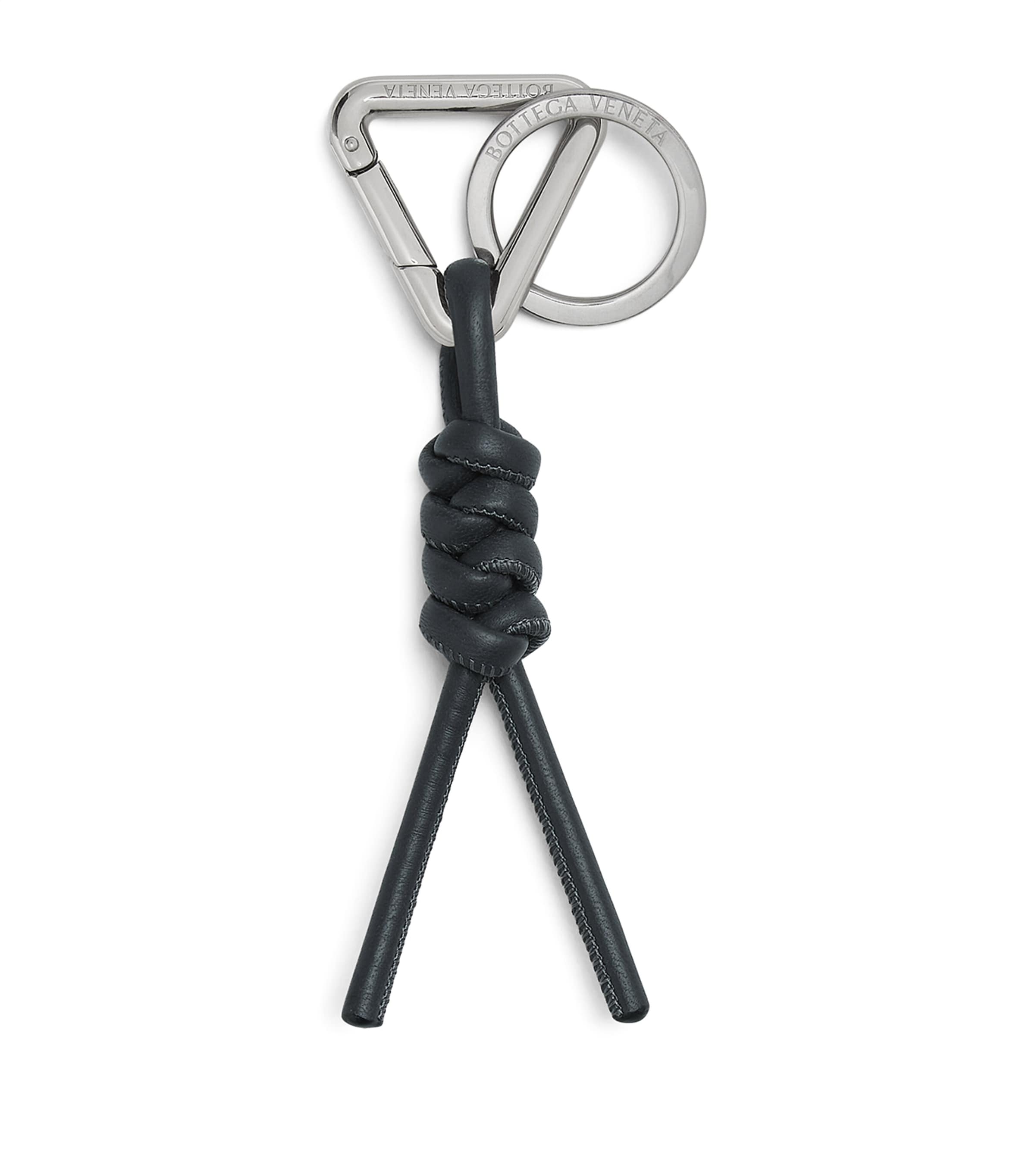 Bottega Veneta Leather Triangle Knot Keyring