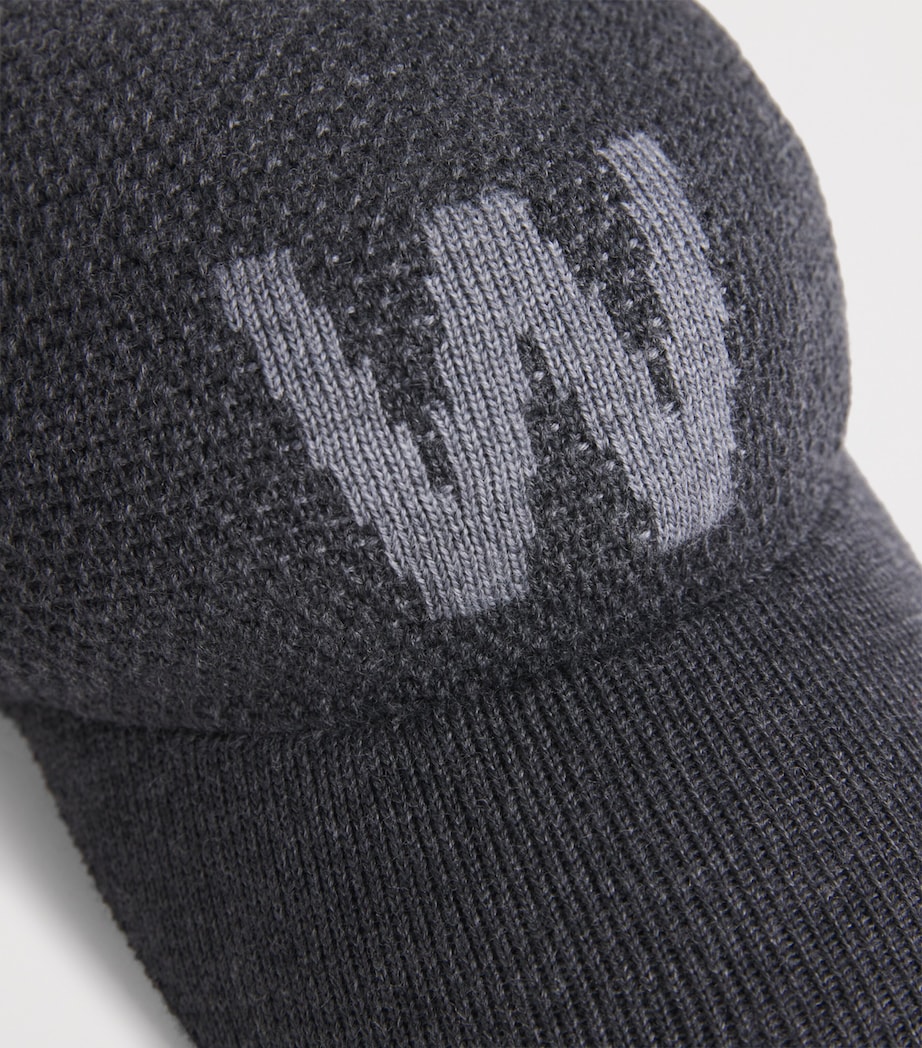 Wool-Blend Knitted Baseball Cap LIGHT GREY Image 4