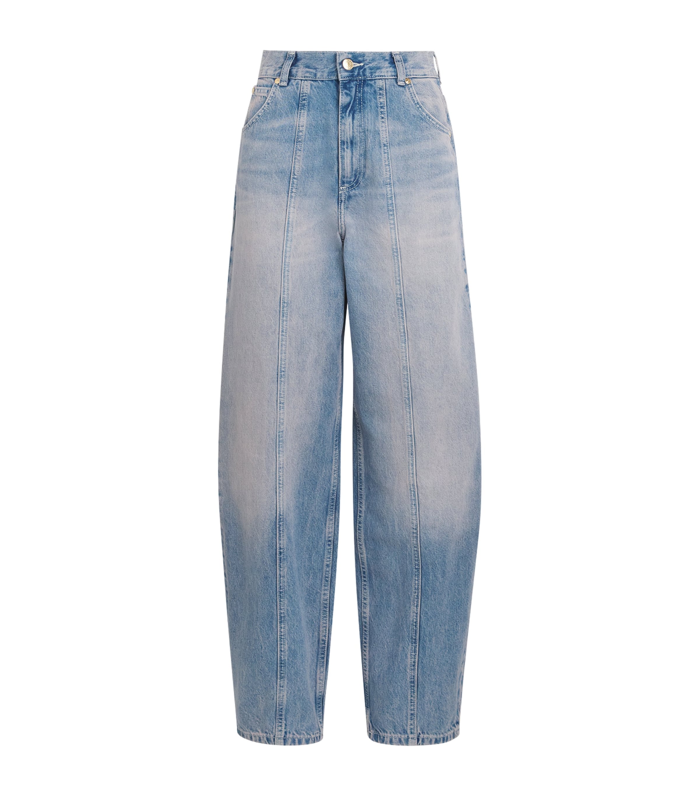 Sandro Paris Womens Barrel Jeans Blue Jean Image 1
