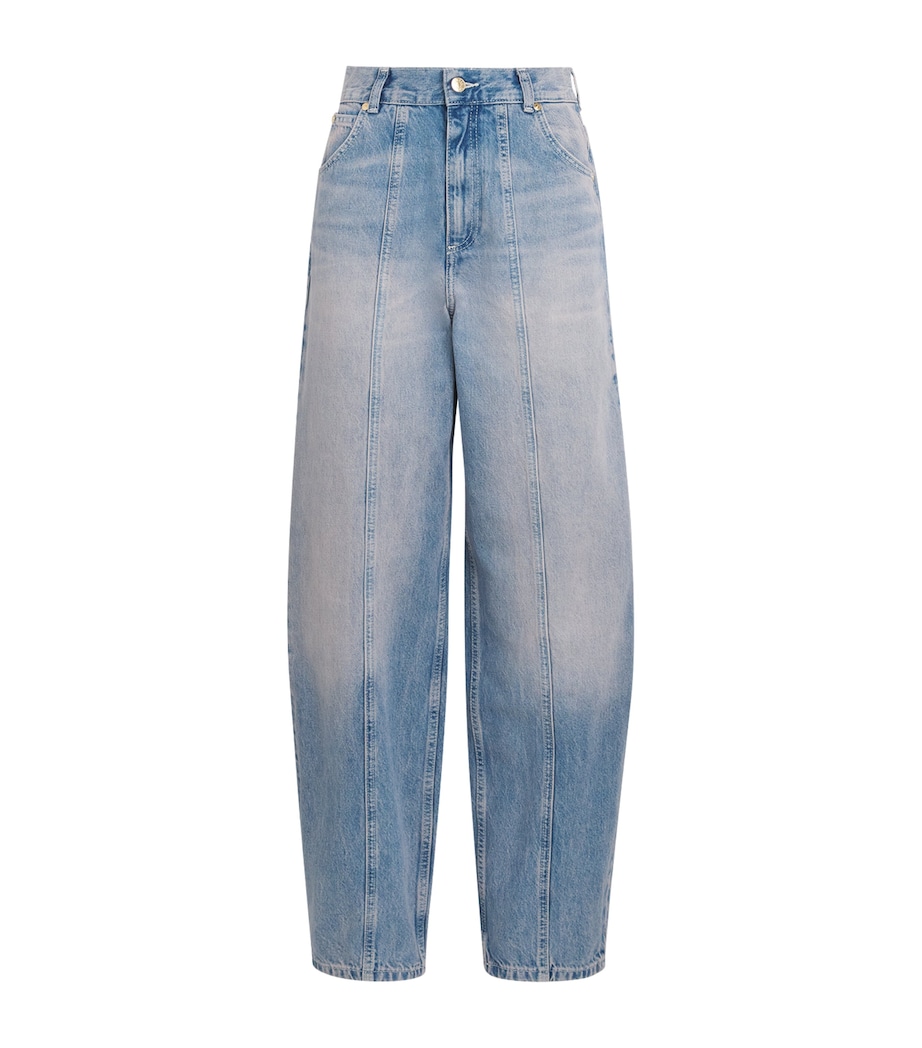 Sandro Paris Womens Barrel Jeans Blue Jean Image 1