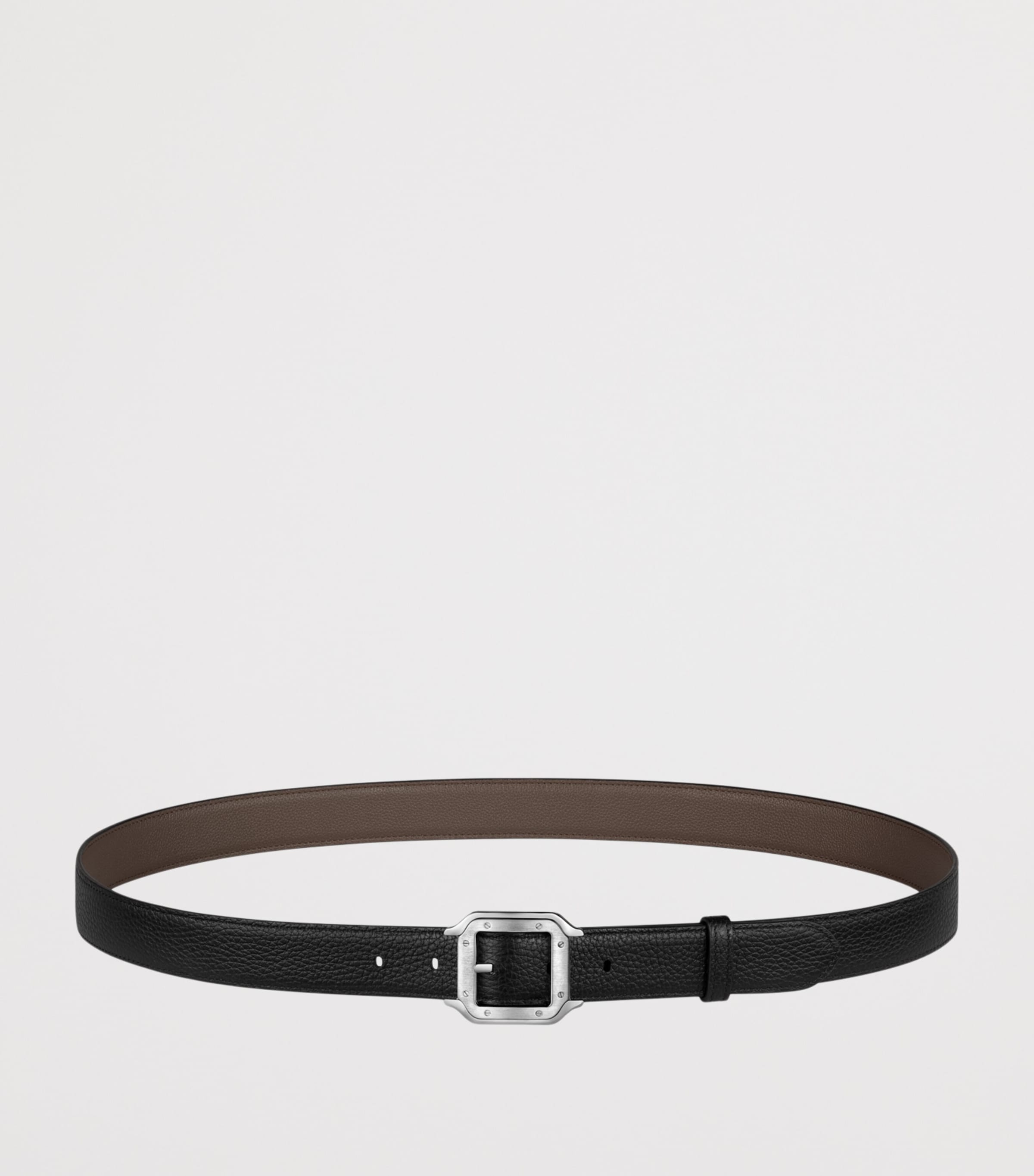 Cartier Leather Santos de Cartier Belt Black Pepper Grey Image 2