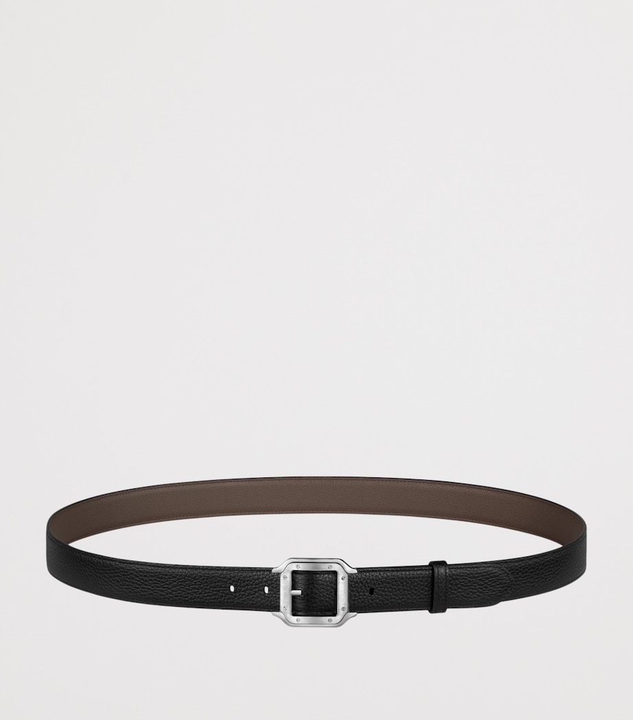 Cartier Leather Santos de Cartier Belt Black Pepper Grey Image 2
