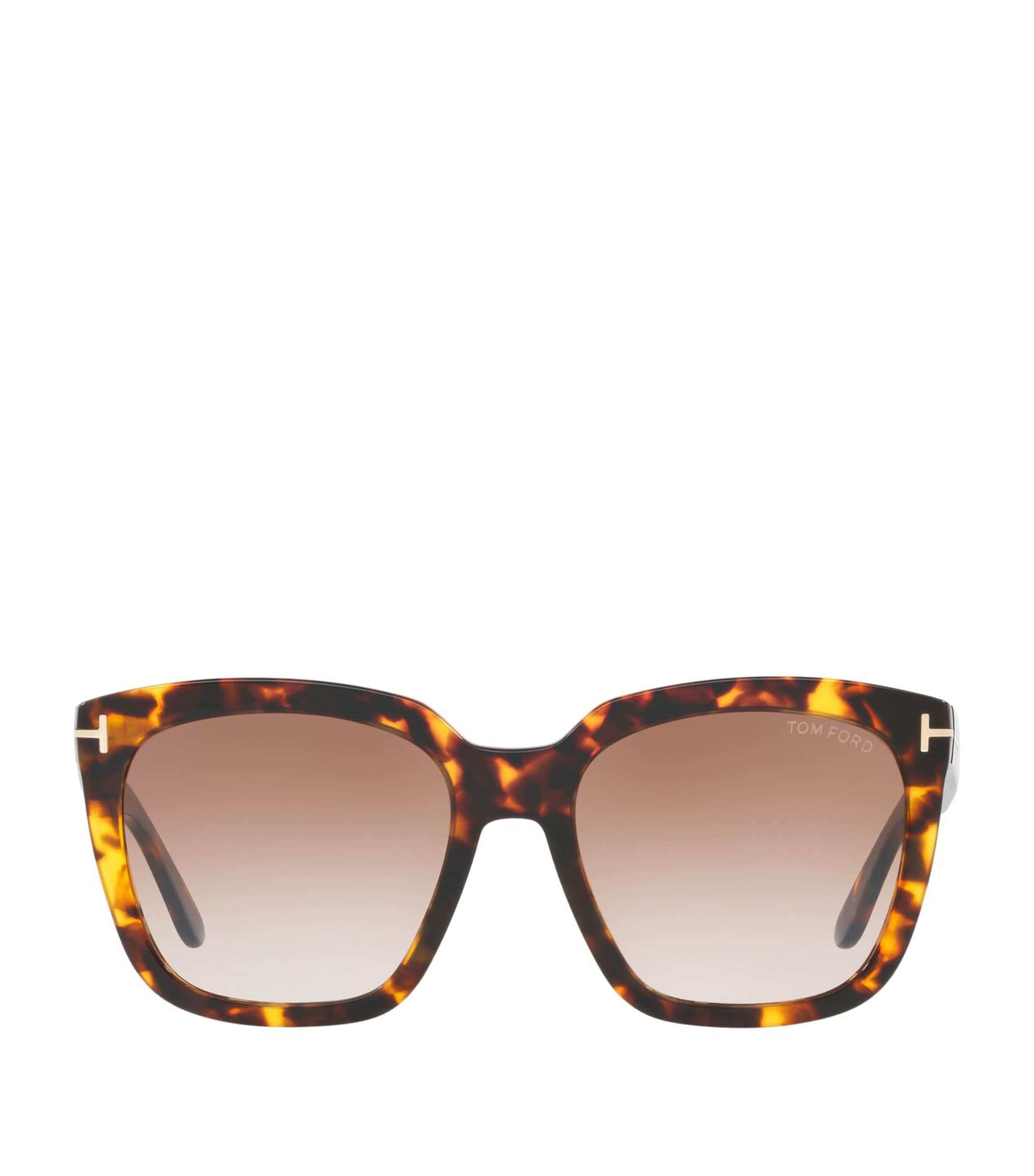 Tom Ford Amarra 55mm Gradient Lens Square Sunglasses In Brown