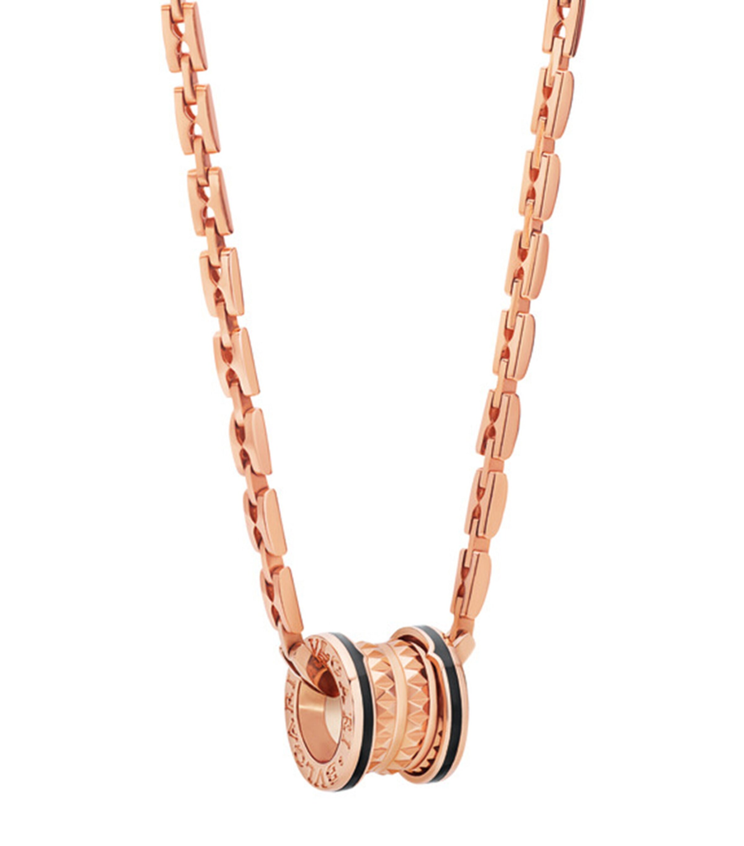 Rose Gold and Ceramic B.zero1 Pendant Necklace PINK GOLD Image 2