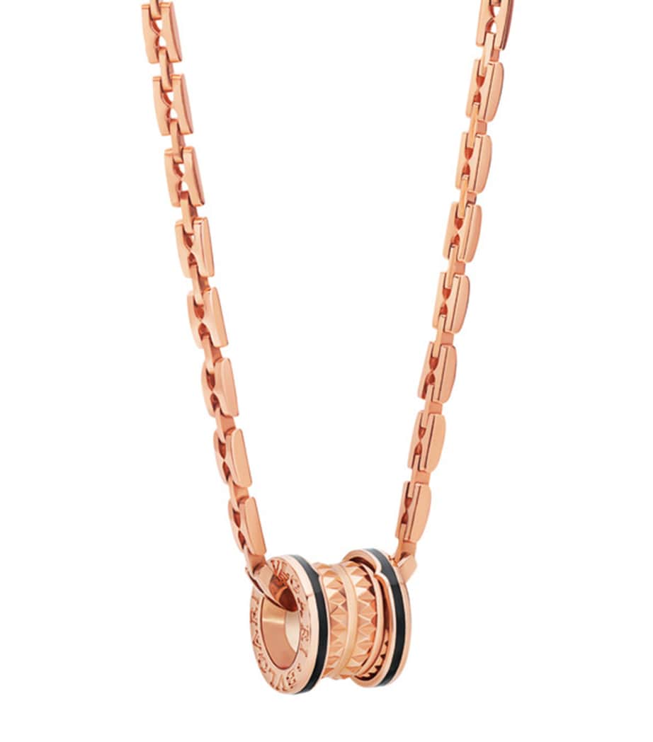 Rose Gold and Ceramic B.zero1 Pendant Necklace PINK GOLD Image 2