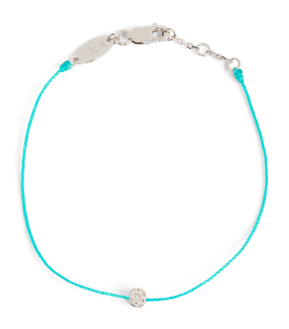 White Gold and Diamond Illusion Bracelet NEON TURQUOISE Image 1