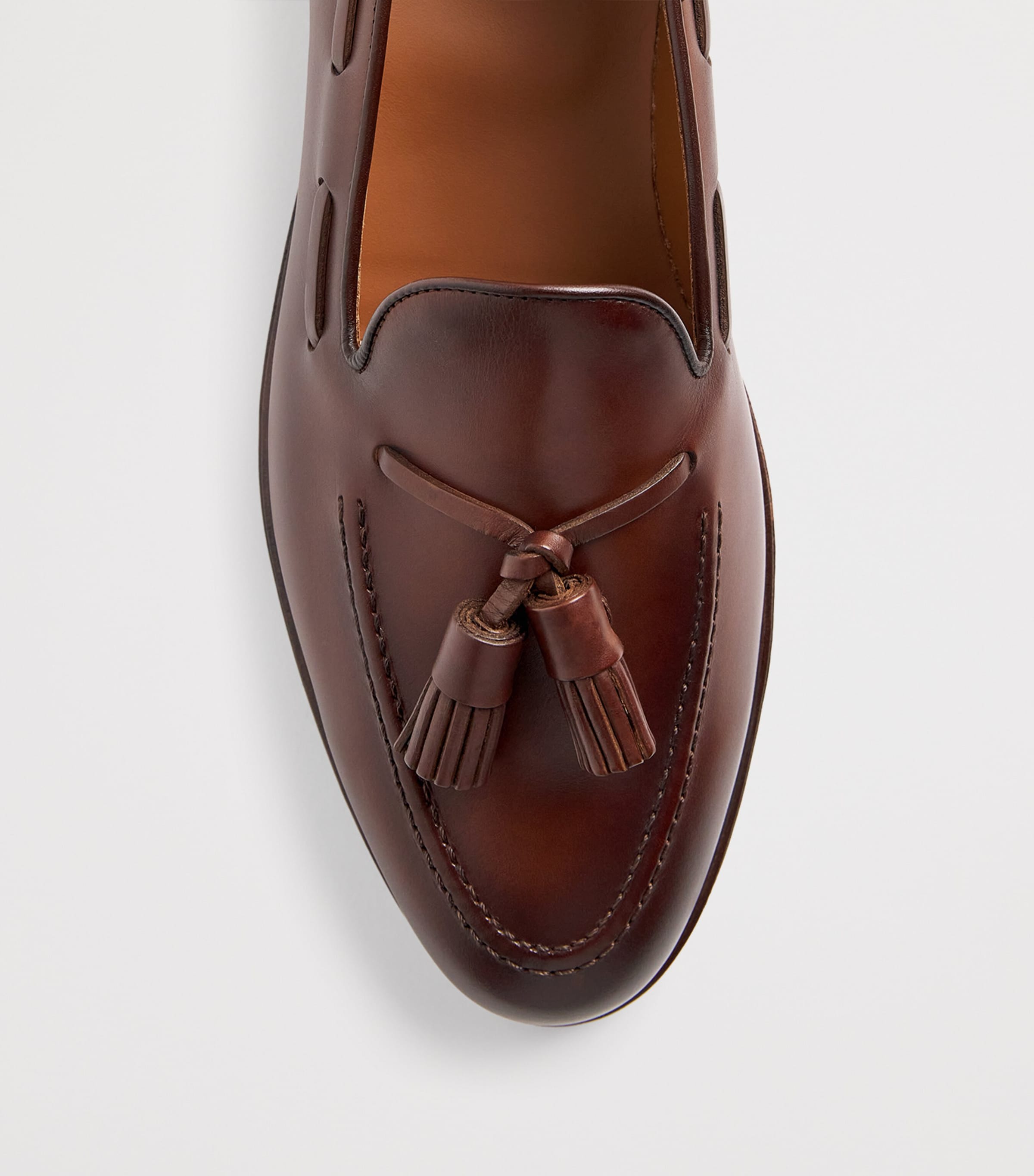 Leather Tasselled Maestra Loafers DARK BROWN Image 5
