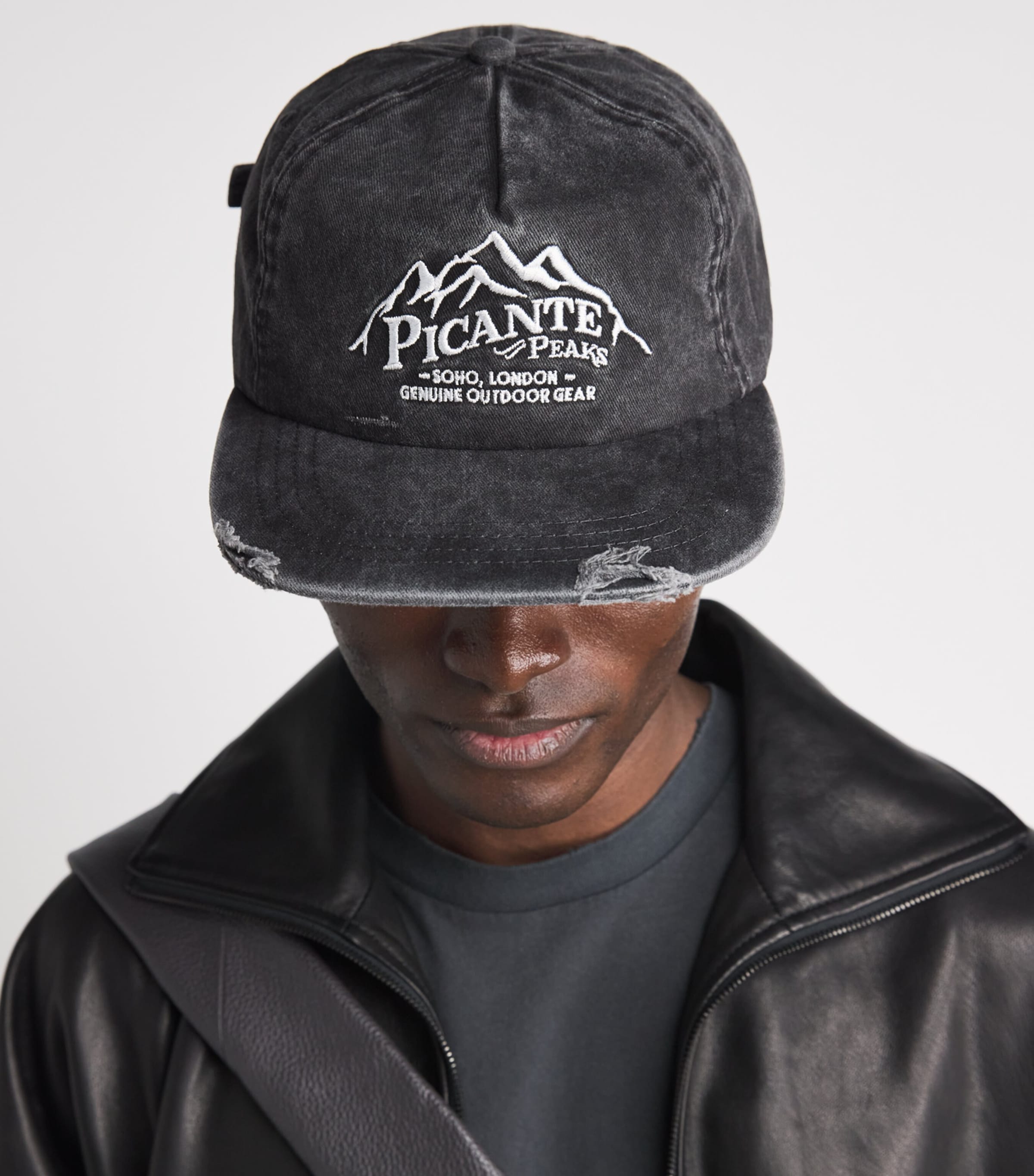 Picante Peaks Crew Cap Washed Black Image 2