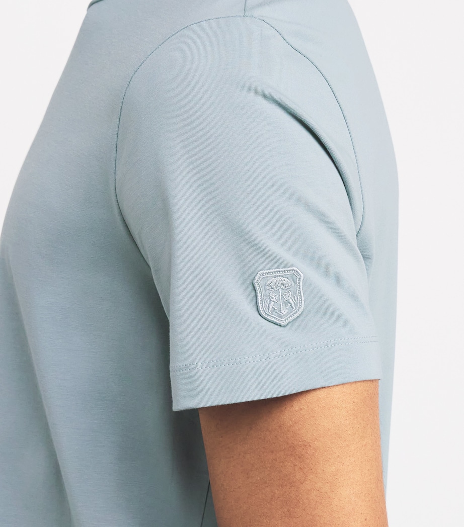 Stretch-Cotton T-Shirt 011 BLU MELANG CHINA Image 6