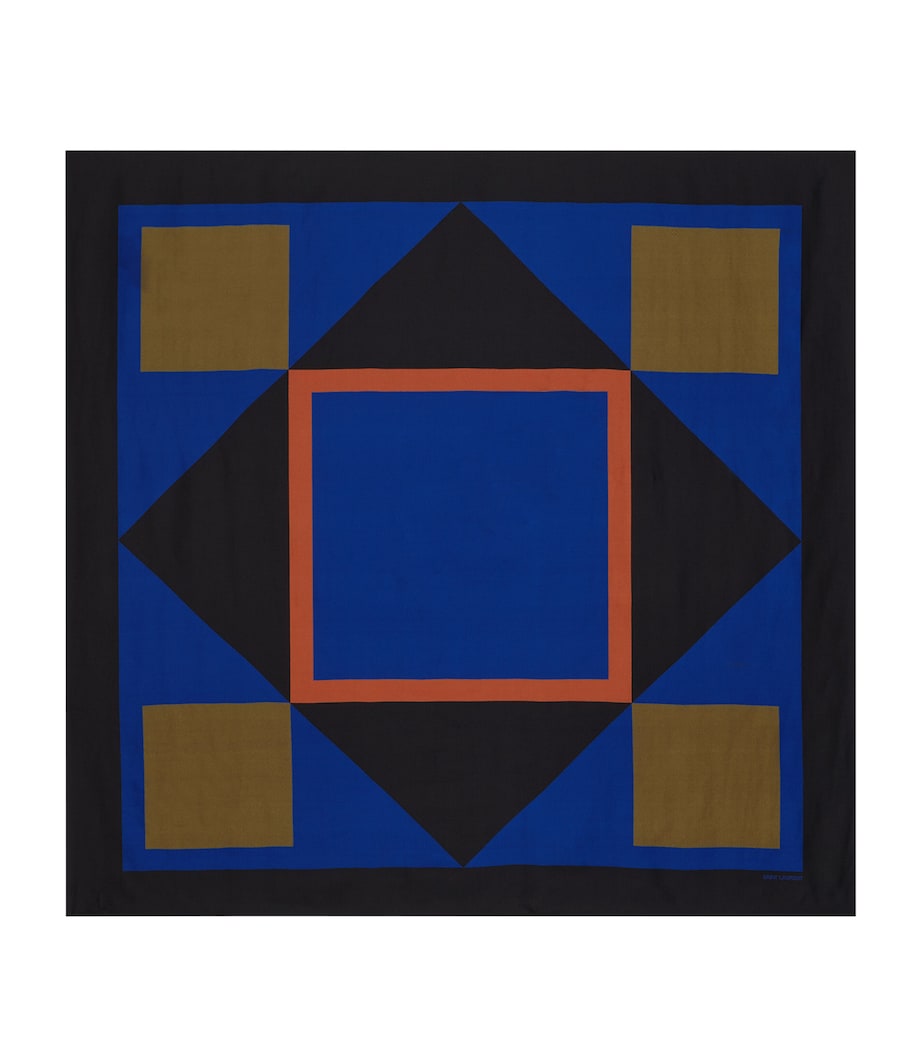 Silk Geometric Print Scarf 4360 Image 2