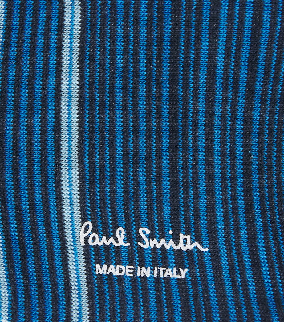 Organic Cotton-Blend Marcel Stripe Socks 42 BLUE Image 2