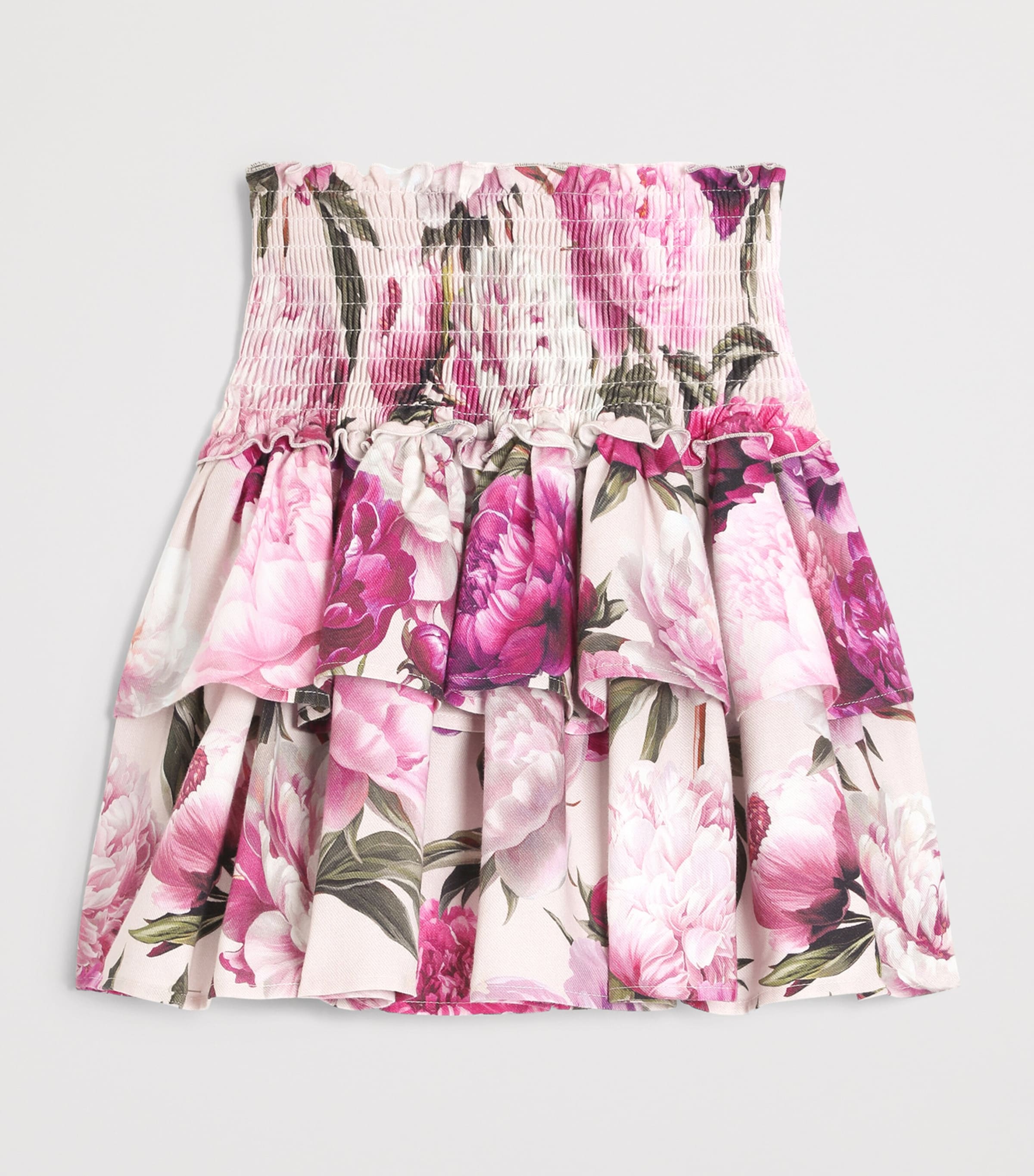 Dolce&Gabbana Kids Smocked Peony Print Skirt (8-12+ Years) — foto 2