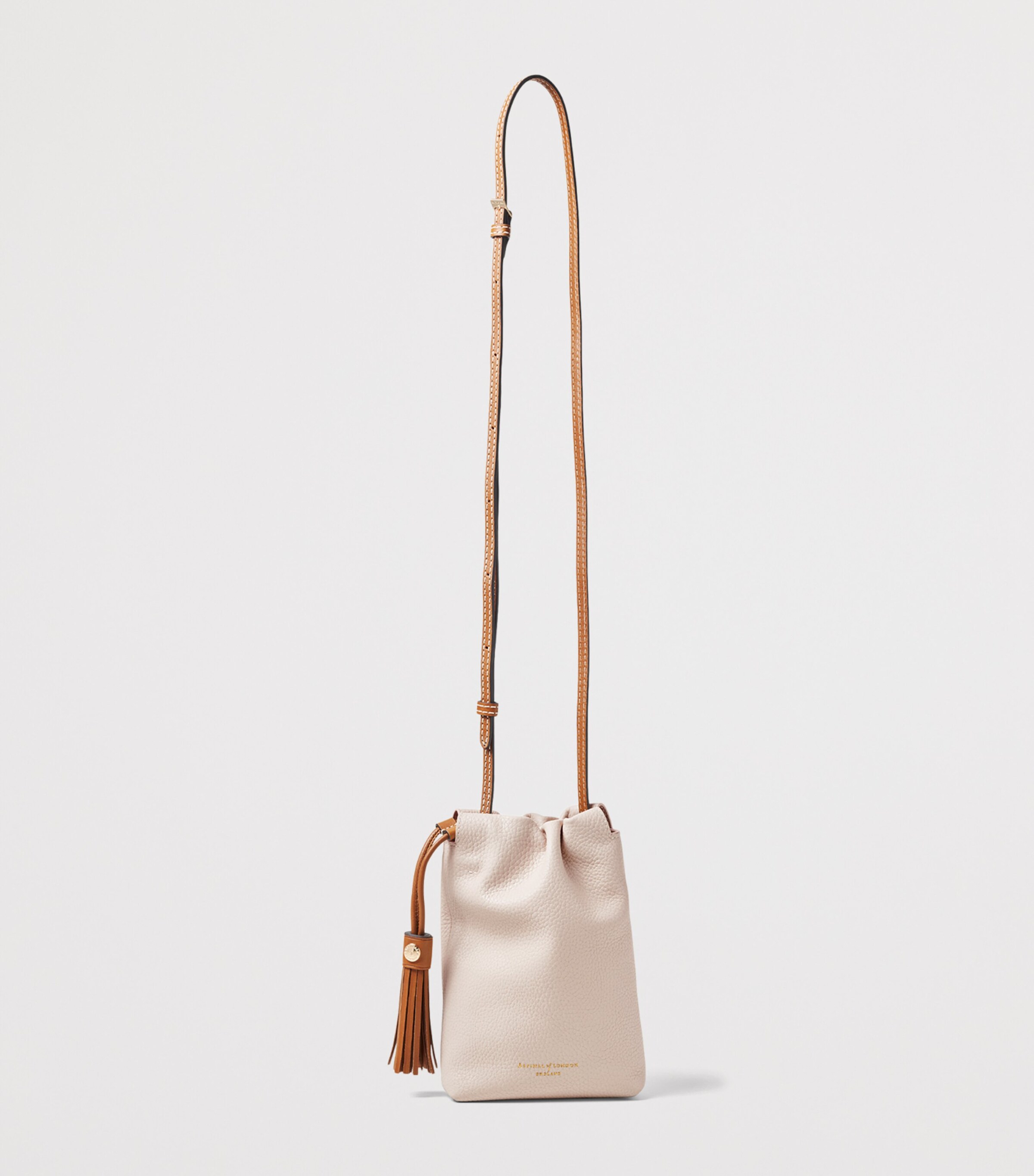 Aspinal Of London Leather Soho Cross-Body Pouch Neutral Image 2
