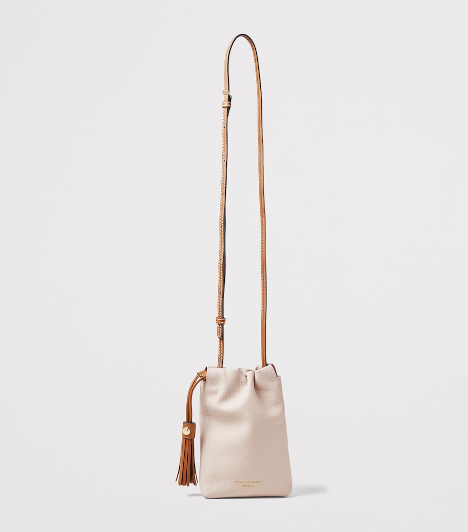 Aspinal Of London Leather Soho Cross-Body Pouch Neutral Image 2