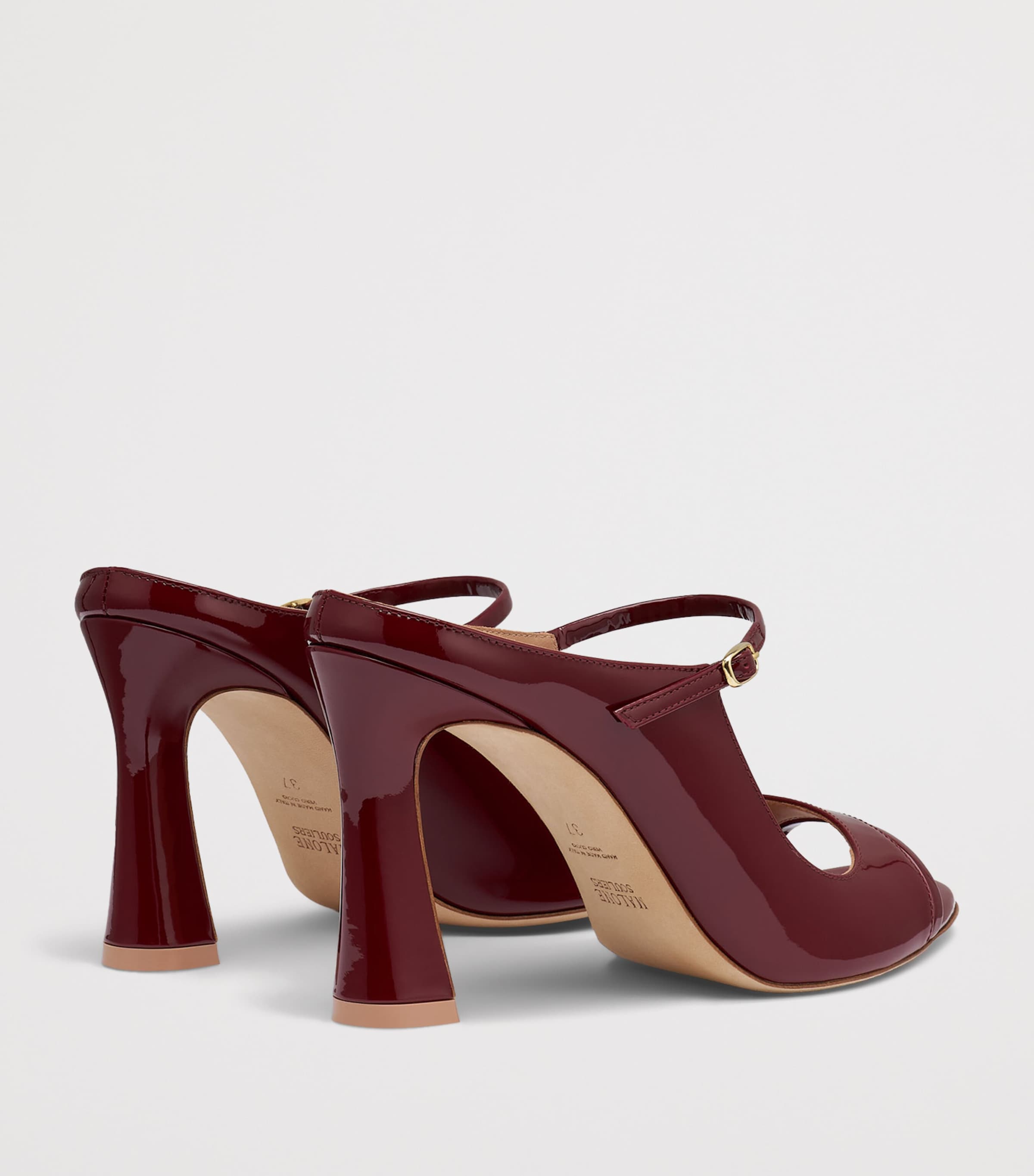 Malone Souliers Patent Leather Rania Heeled Mules 90 Rosewood Image 4
