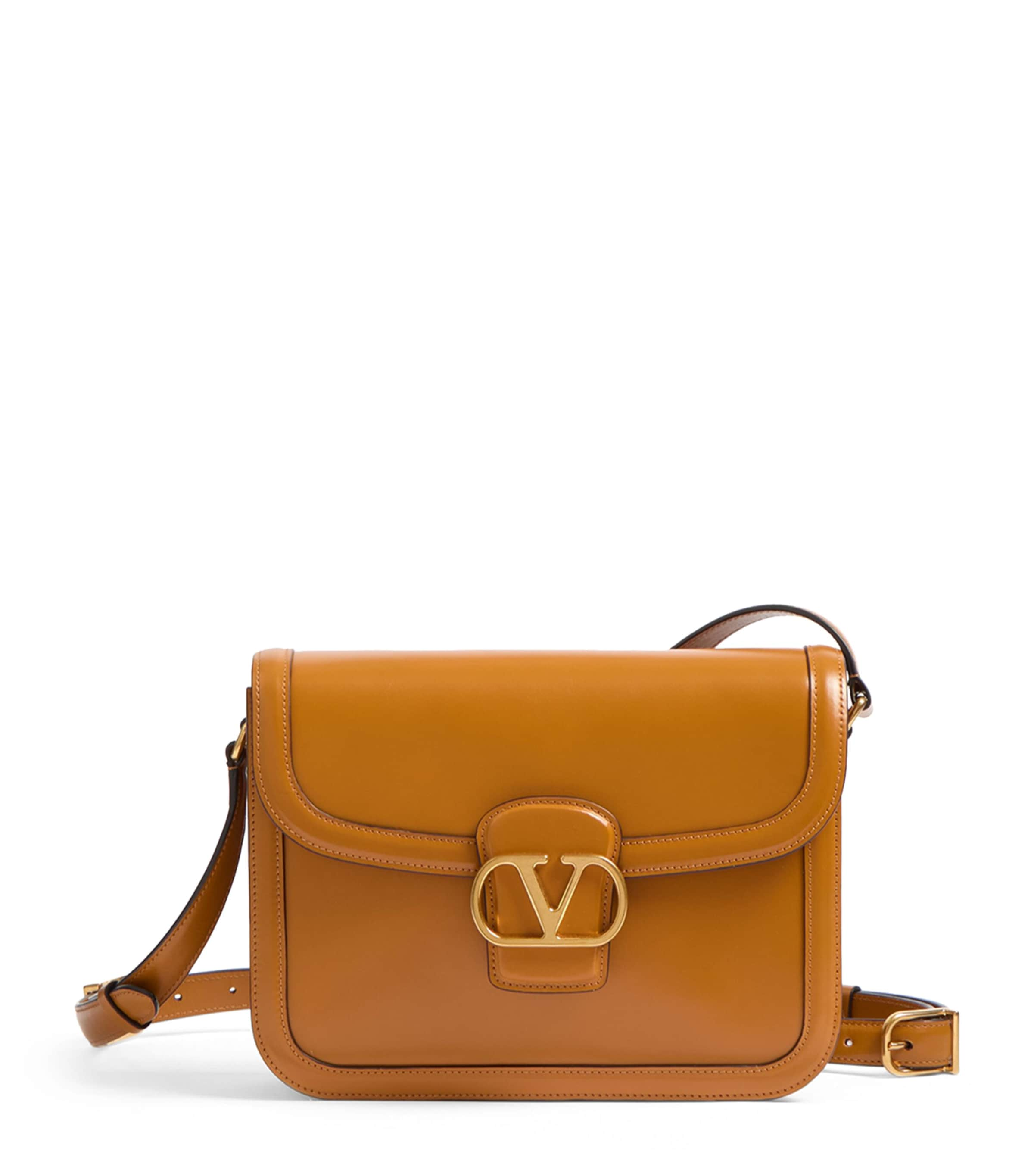 Shop Valentino Leather 9 To 5 Shoulder Bag In Beige