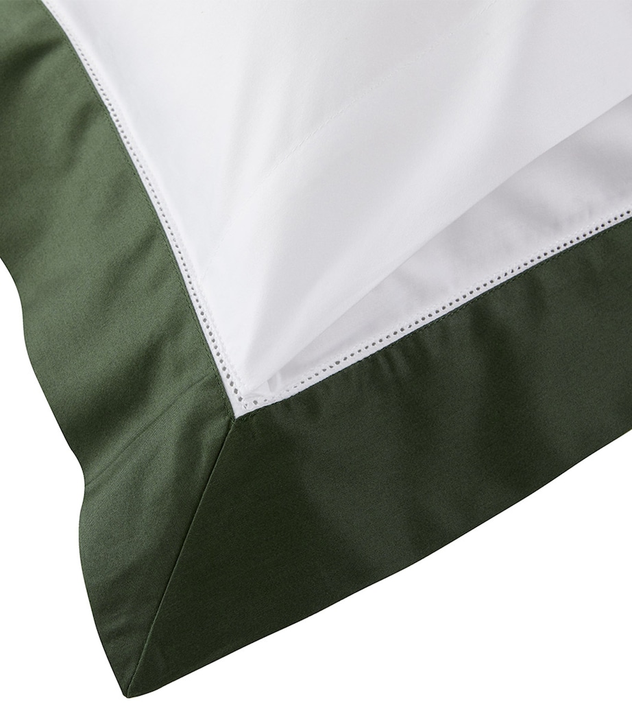 Cotton Langdon King Oxford Pillowcase (54cm x 94cm) DKGREEN Image 3