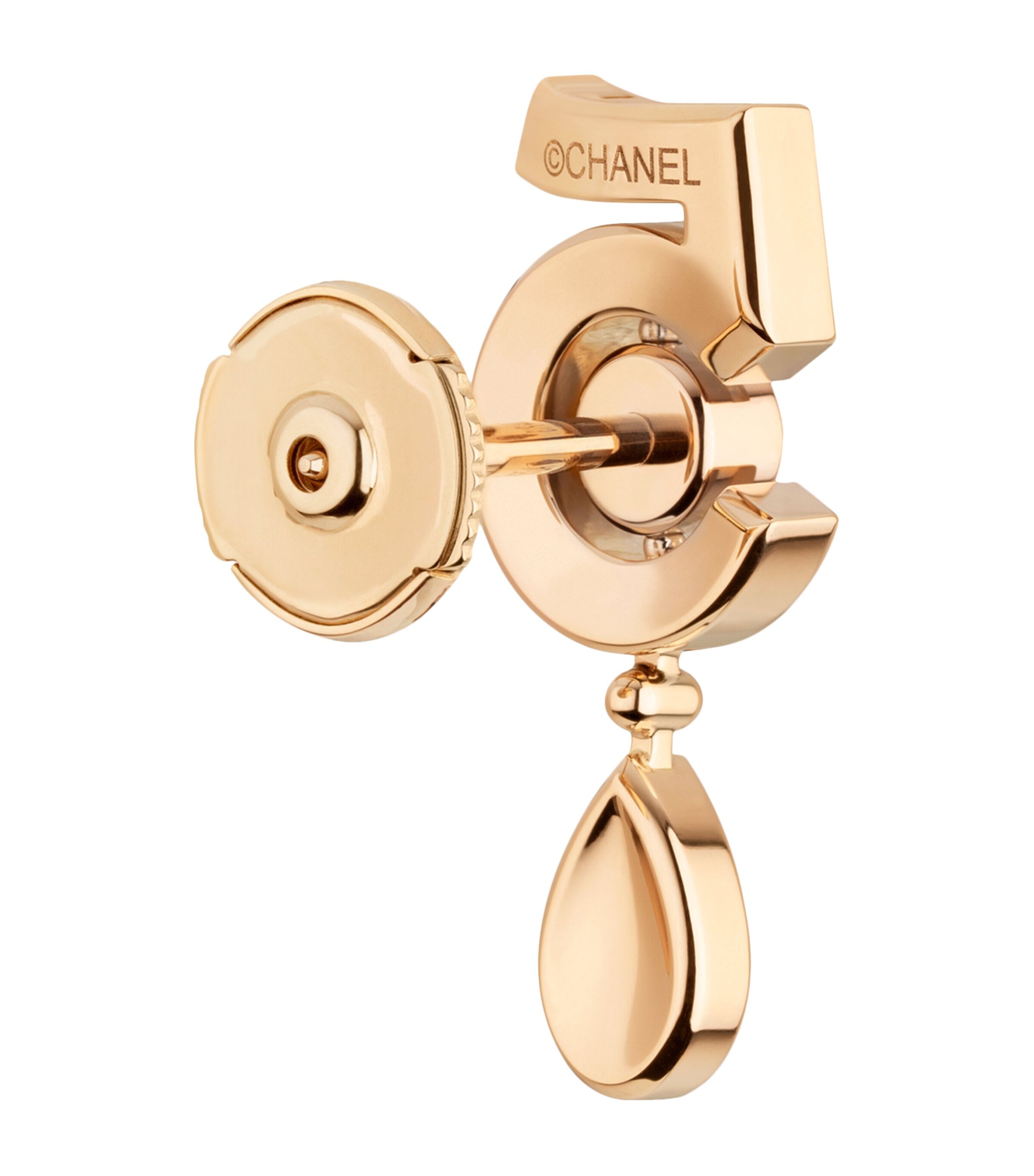 Beige Gold and Diamond N˚5 Transformable Earrings BEIGE Image 2