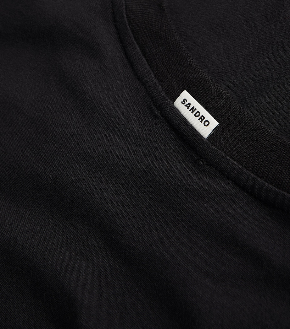 Cotton T-Shirt BLACK Image 5