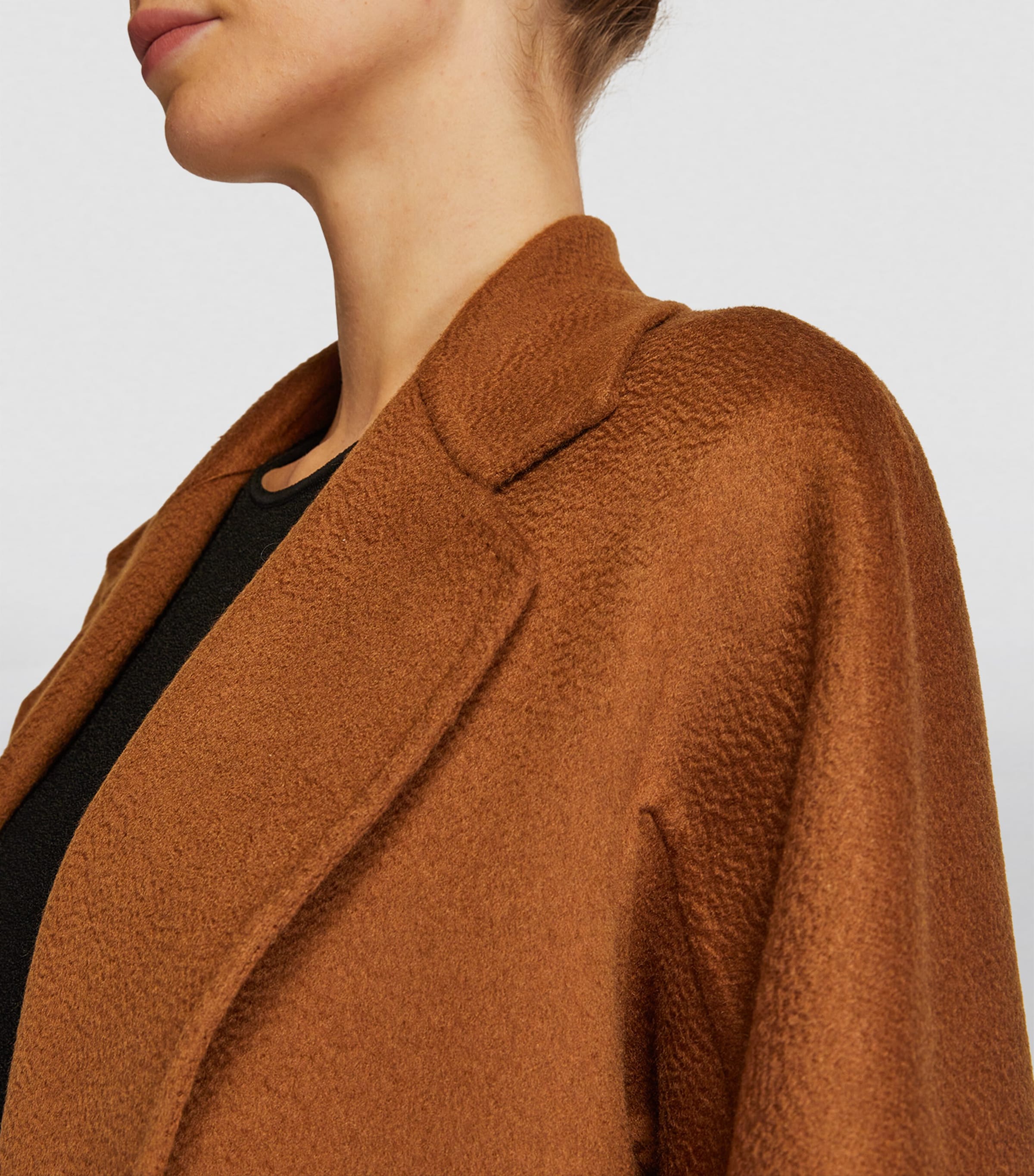 Cashmere Ludmilla Wrap Coat TOBACCO Image 6