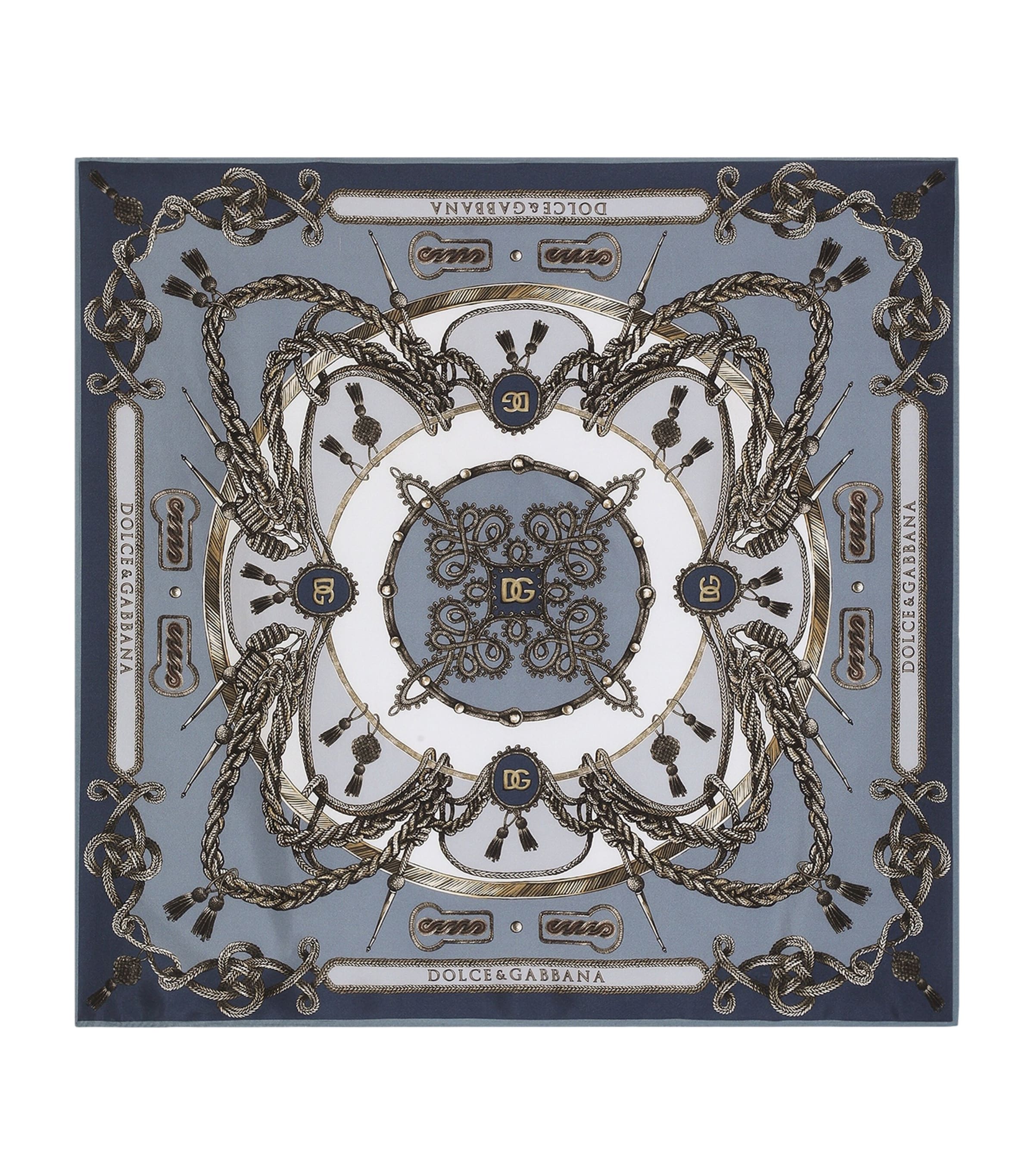 Dolce&Gabbana Silk Printed Foulard Corde/nappe F. Image 1