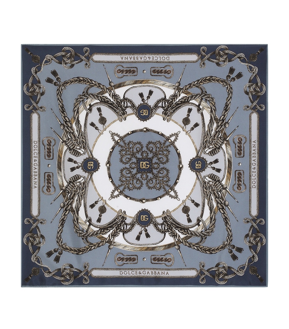 Dolce&Gabbana Silk Printed Foulard Corde/nappe F. Image 1
