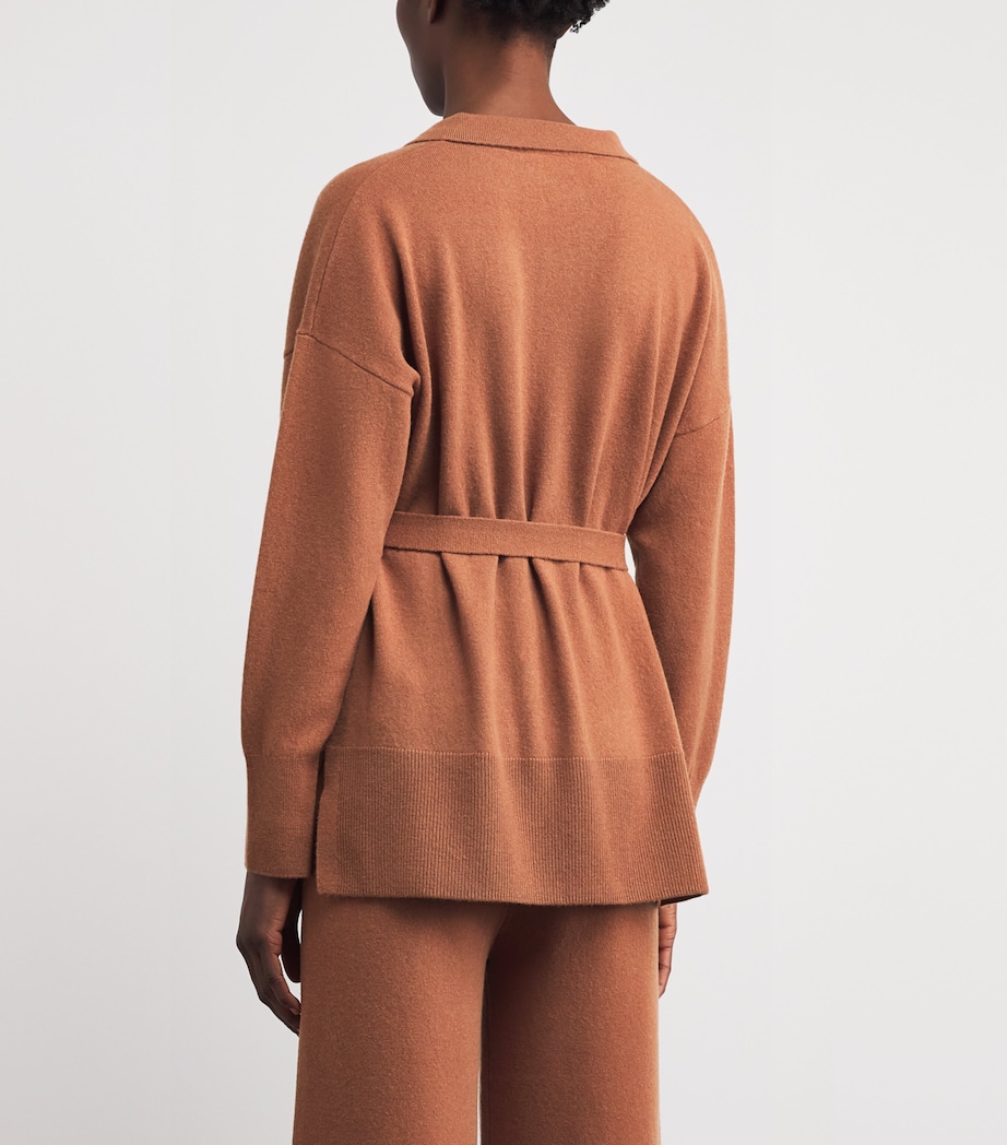 Yves Salomon Womens Merino Wool Belted Sweater Image 5