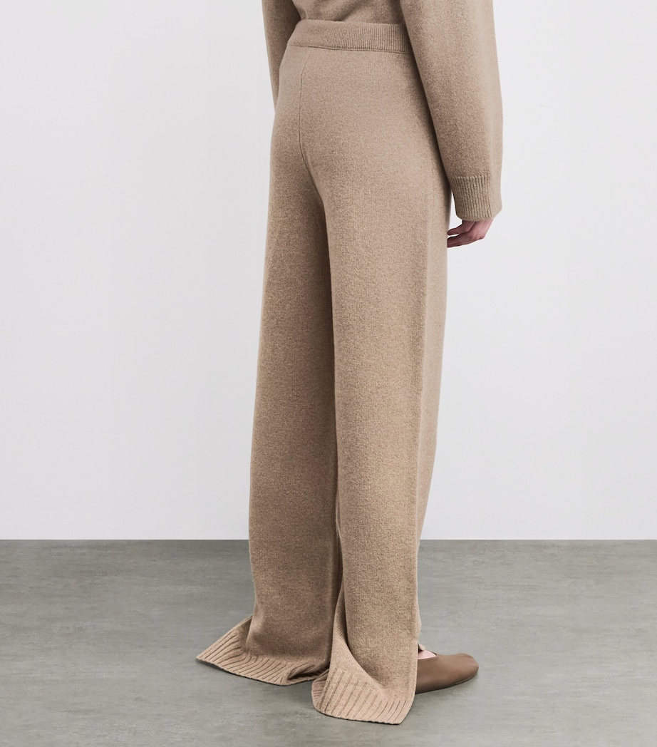 Wool Wide-Leg Sweatpants 296 MELANGE OATMEAL Image 4