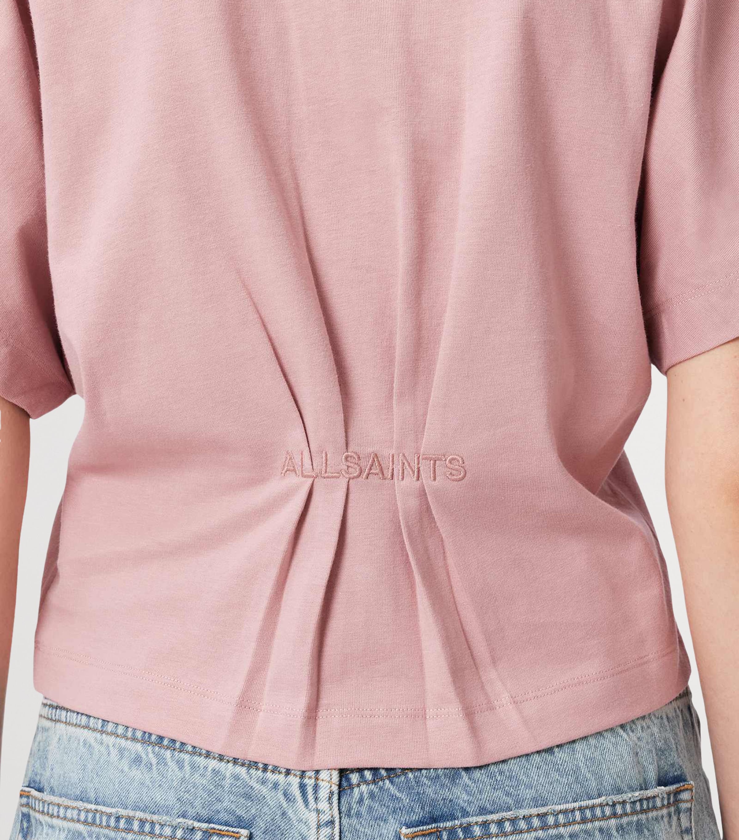 AllSaints Womens Organic Cotton Eden Artia T-Shirt Woodrose Pink Image 6
