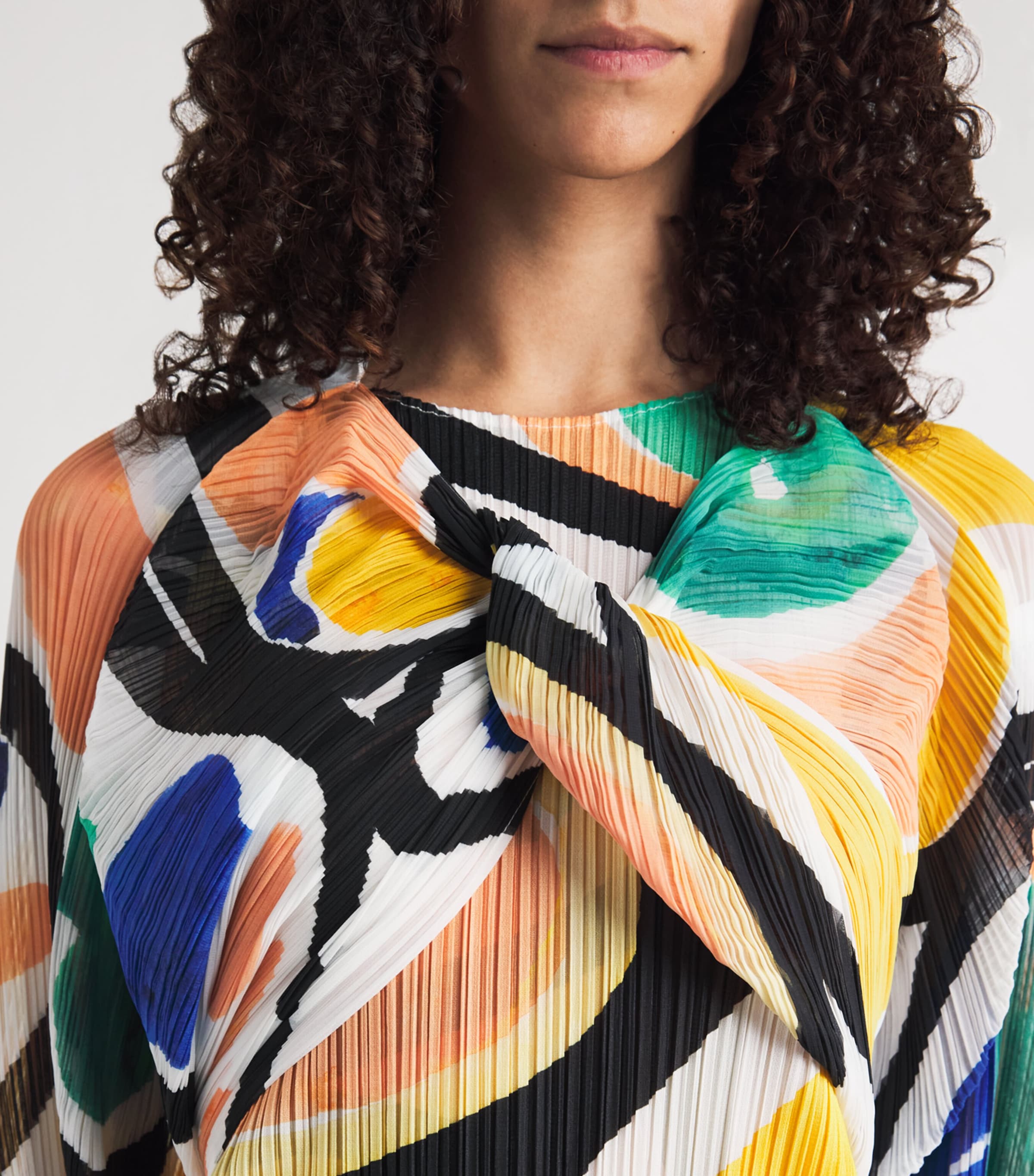Pleats Please Issey Miyake Womens Printed Roll Sleeveless Midi Dress Image 5