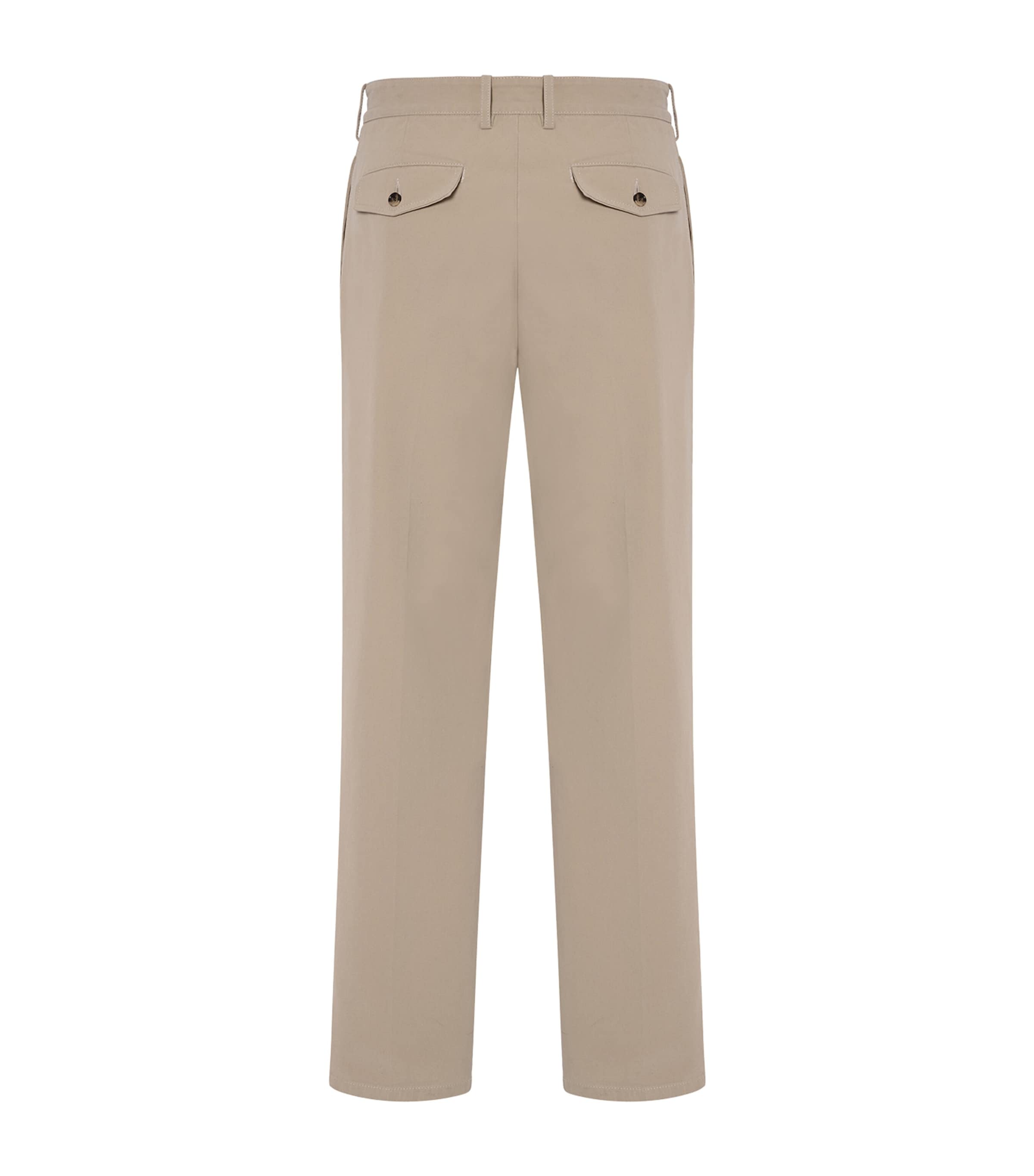 The Row Mens Tomasino Cotton Trousers Beige Image 2