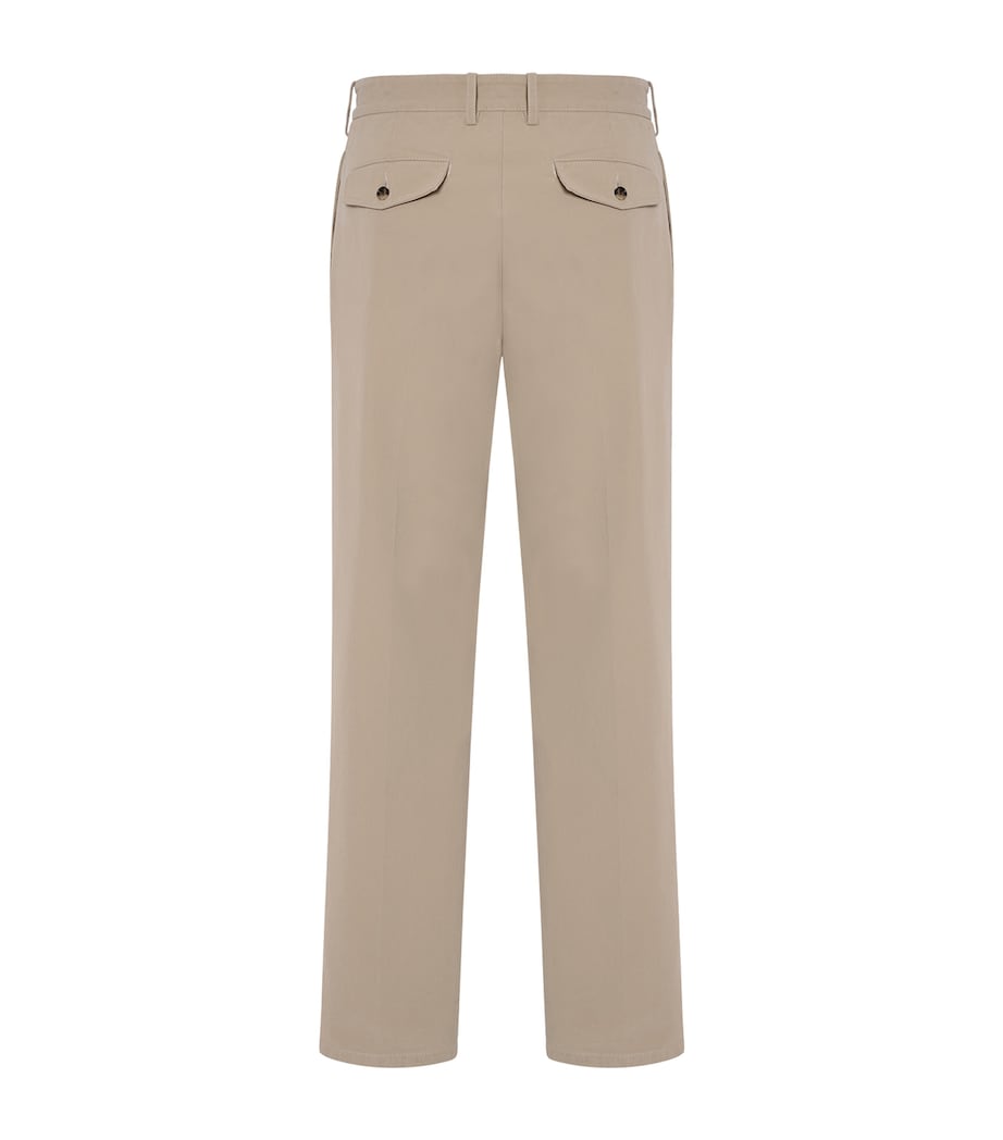 The Row Mens Tomasino Cotton Trousers Beige Image 2