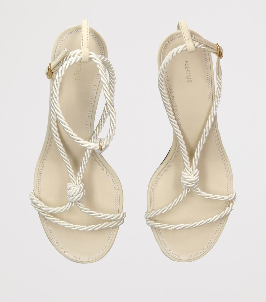 NEOUS Leather and Rope Garnet Heeled Sandals Bone Image 3
