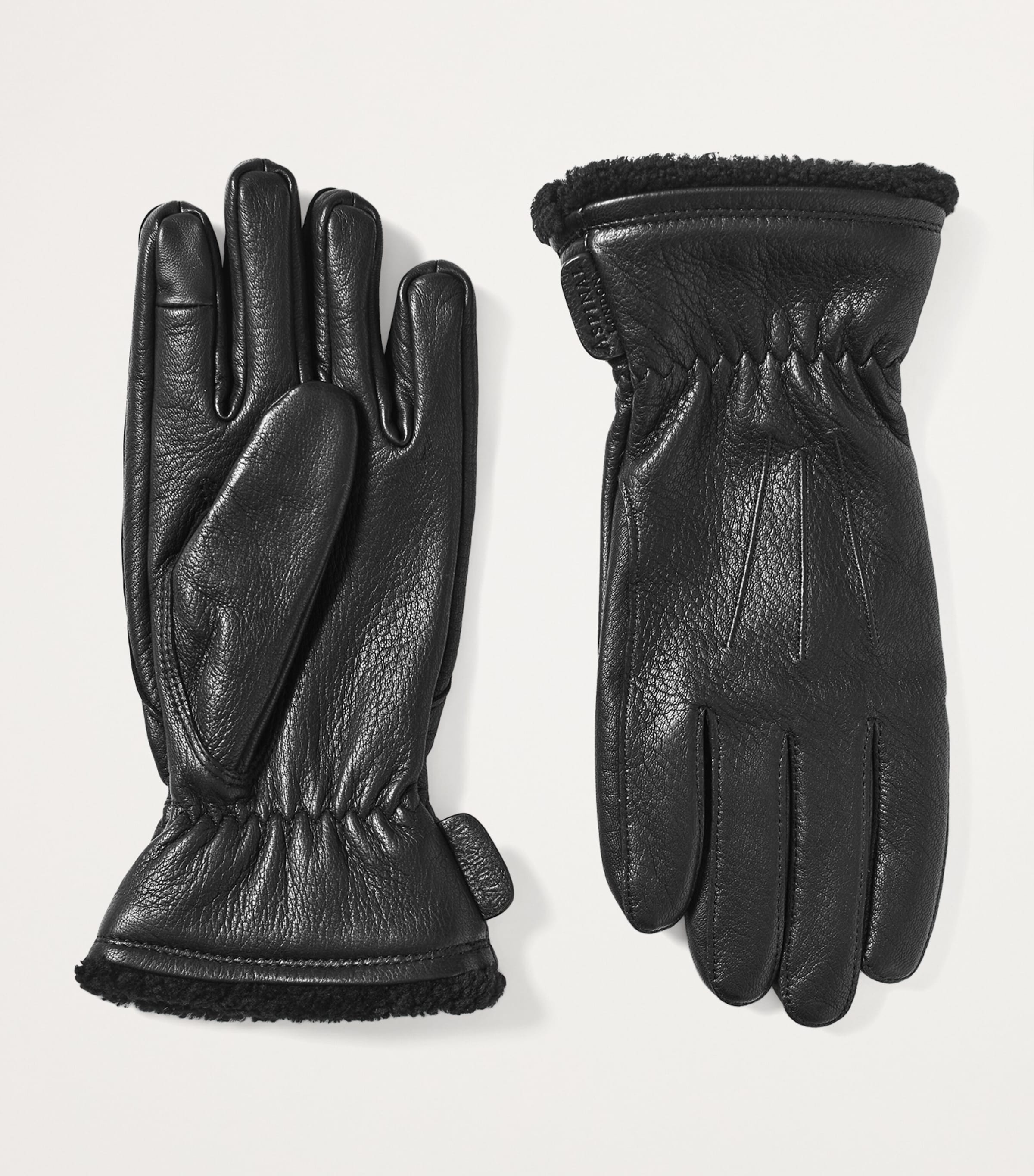 Men's Deerskin Gloves (Large) BLACK Image 2