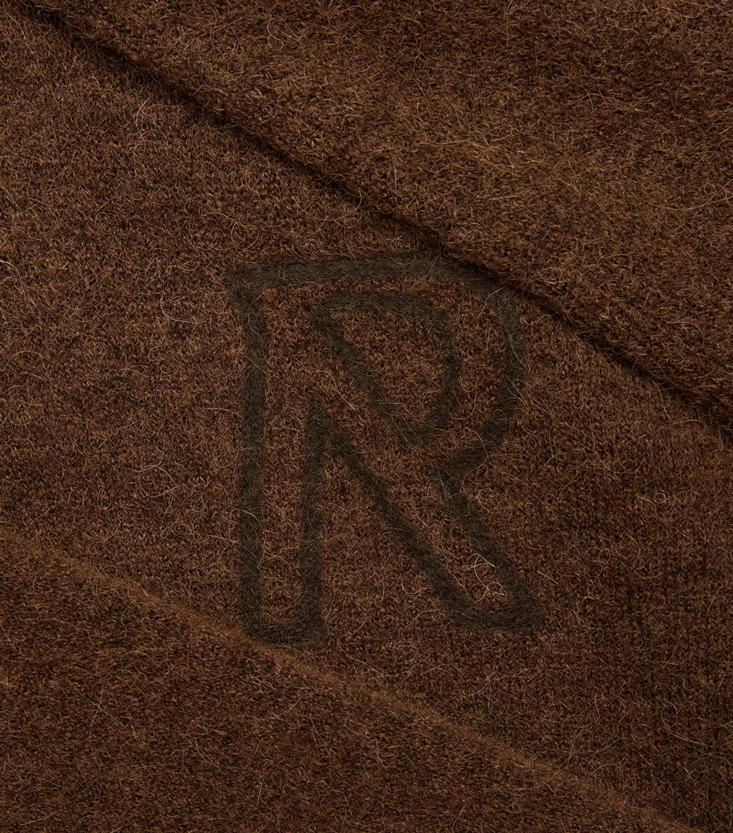 Represent Mens Wool-Blend Logo Sweater Chocolate Image 6