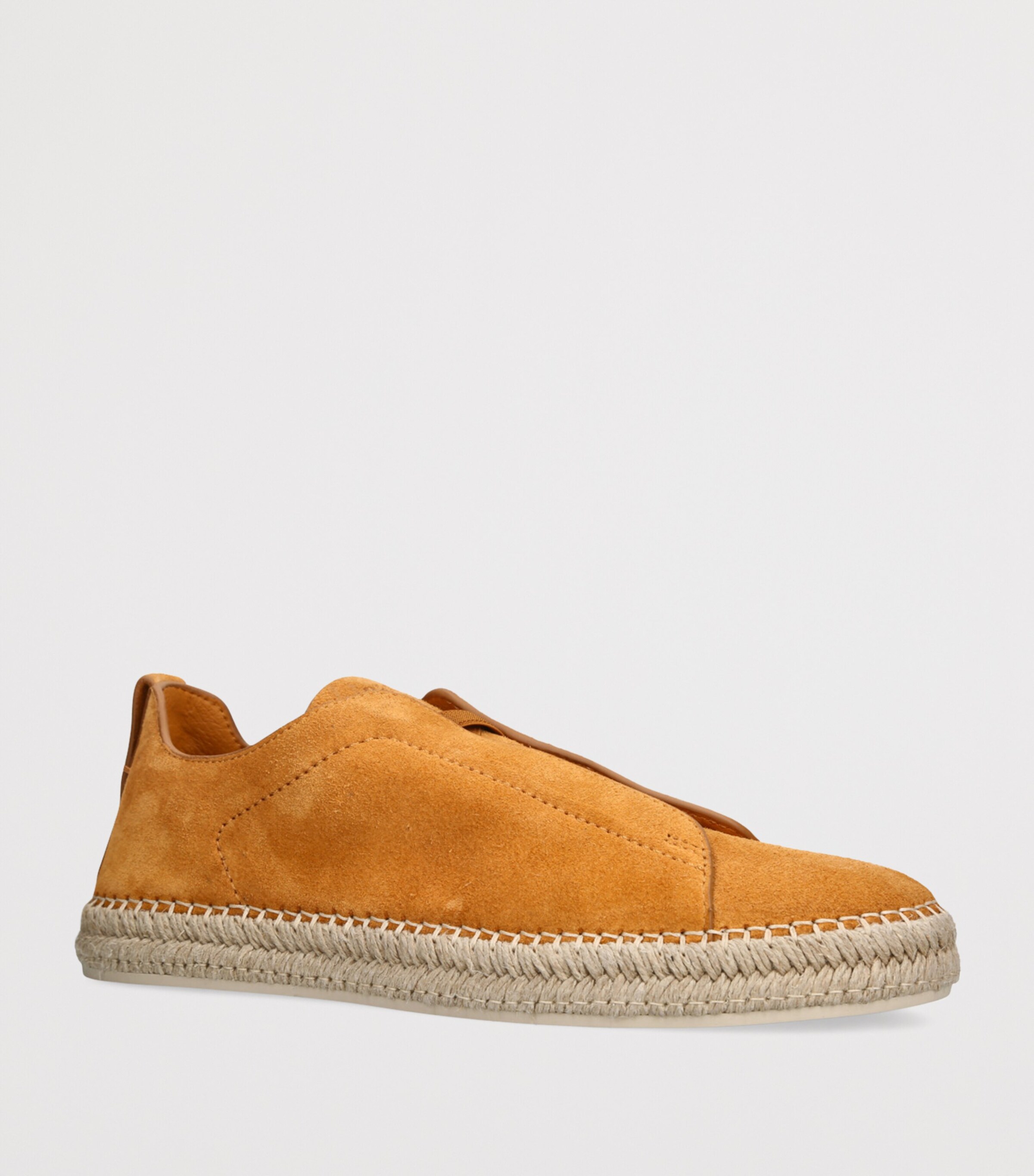 Suede Triple Stitch Espadrilles MUSTARD Image 3