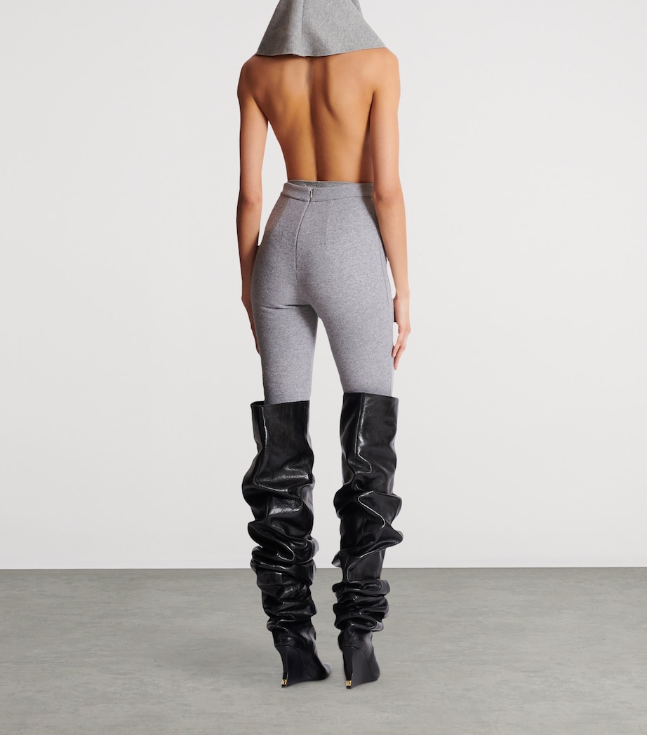 Draped Hooded Bodysuit 9AD GRIS CHIN ECLAIR Image 3