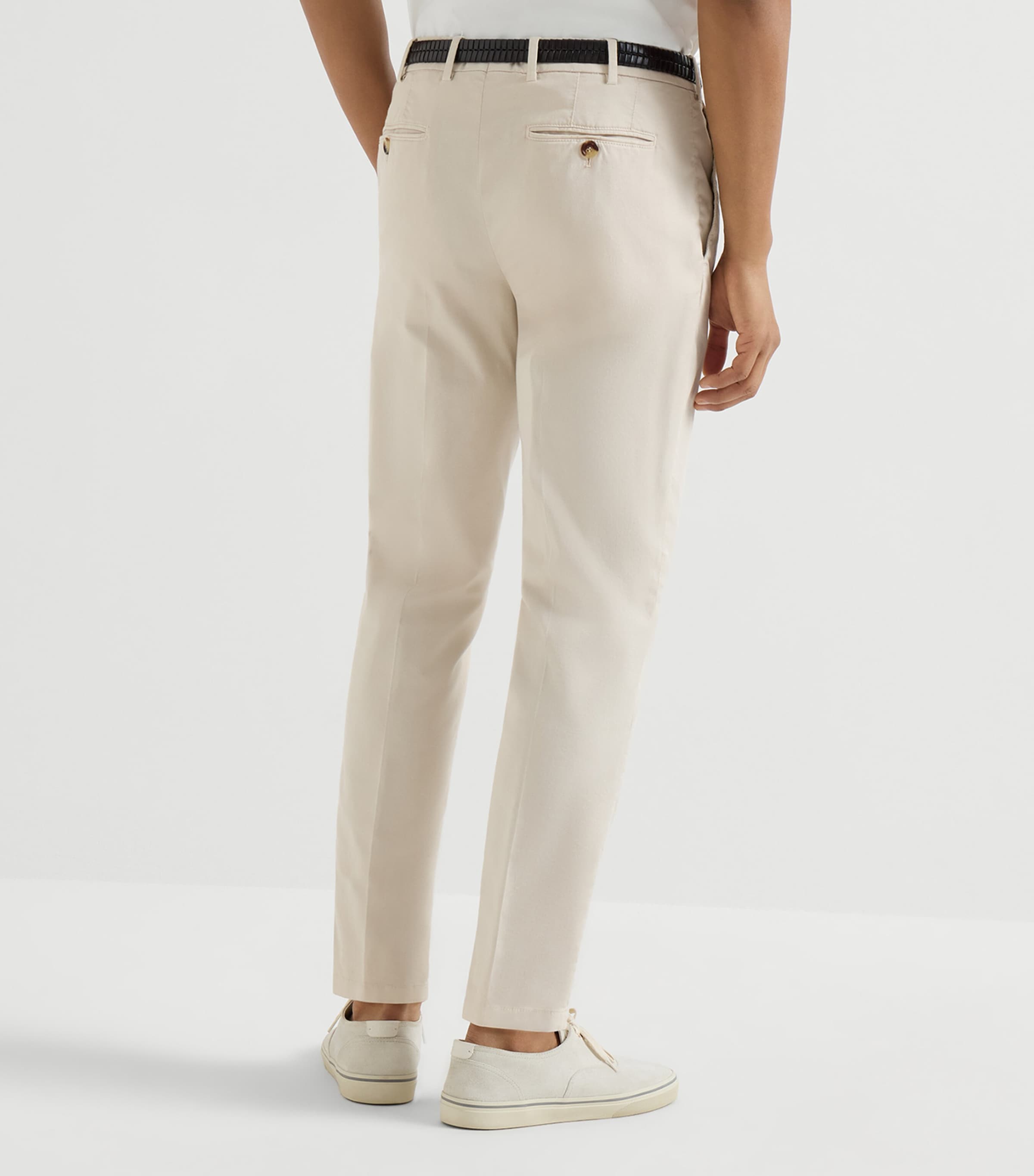 Brunello Cucinelli Mens Pima Cotton Comfort Gabardine Trousers Image 5