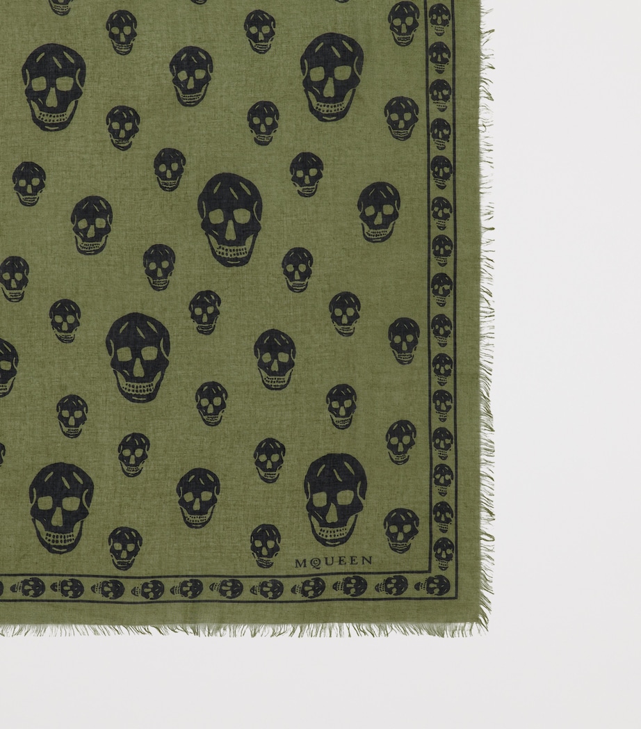 McQueen Modal-Silk Skull Scarf Image 3