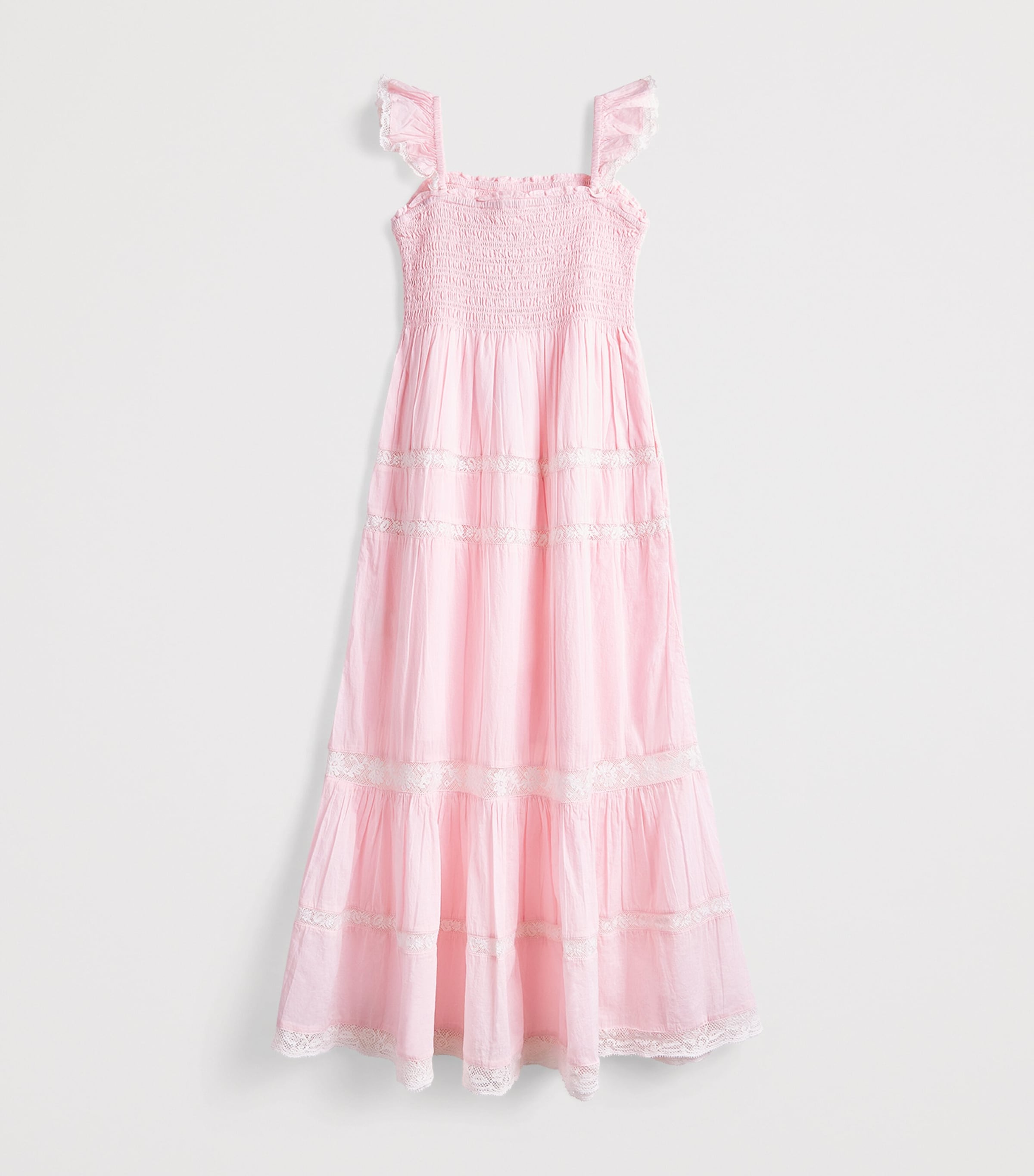LoveShackFancy Cotton Floral Stripe Rhiannon Dress (7-14 Years) Image 2
